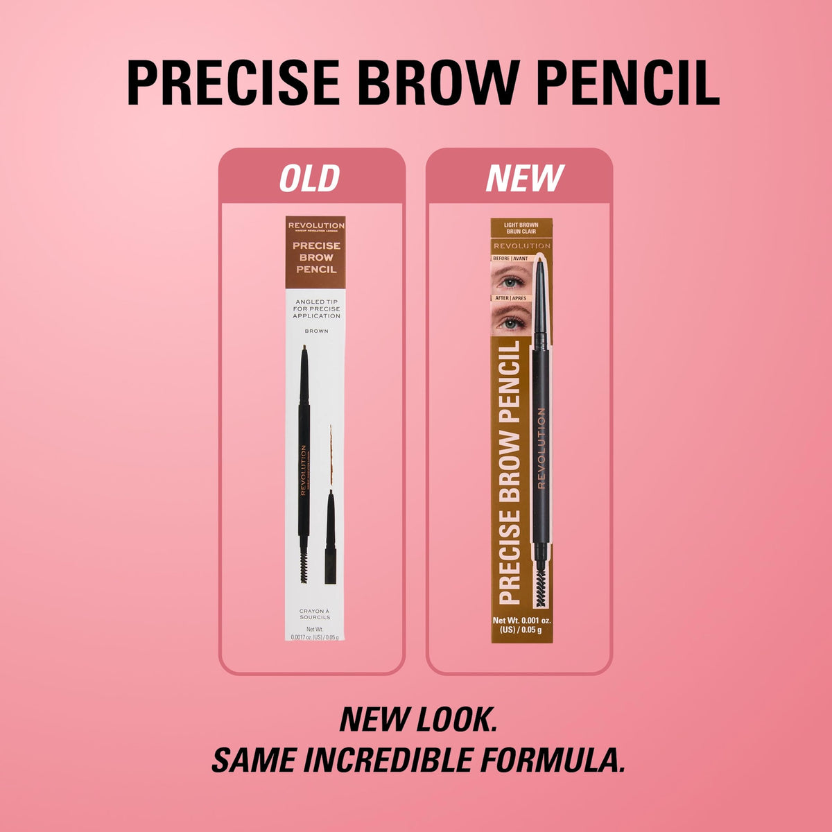 Revolution Precise Brow Pencil, Dark Brown, 0.05g