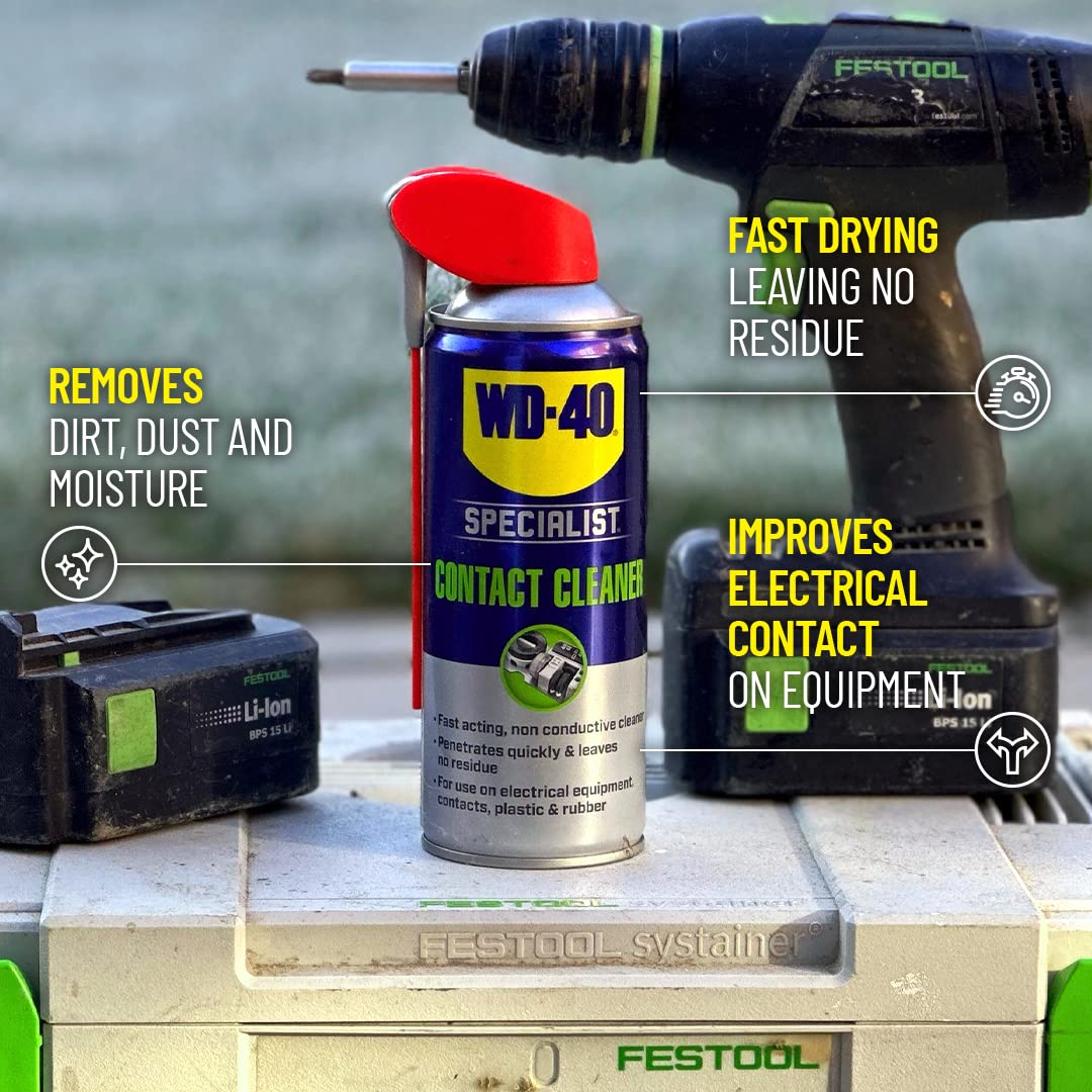 WD-40 Specialist Electrical Contact Cleaner Spray, Residue-Free - 400ml