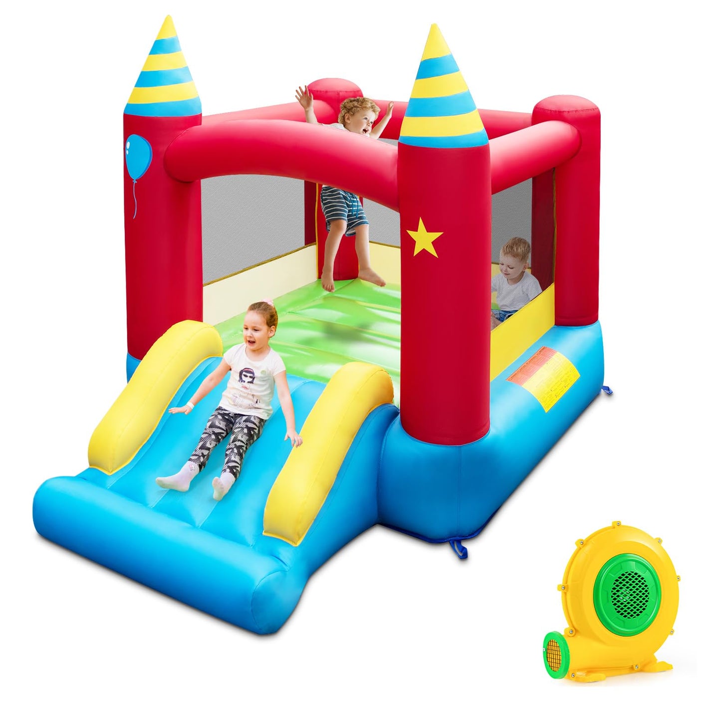 Maxmass Kids Inflatable Bouncy Castle with Slide — 260x205x190cm | Ages 3-10