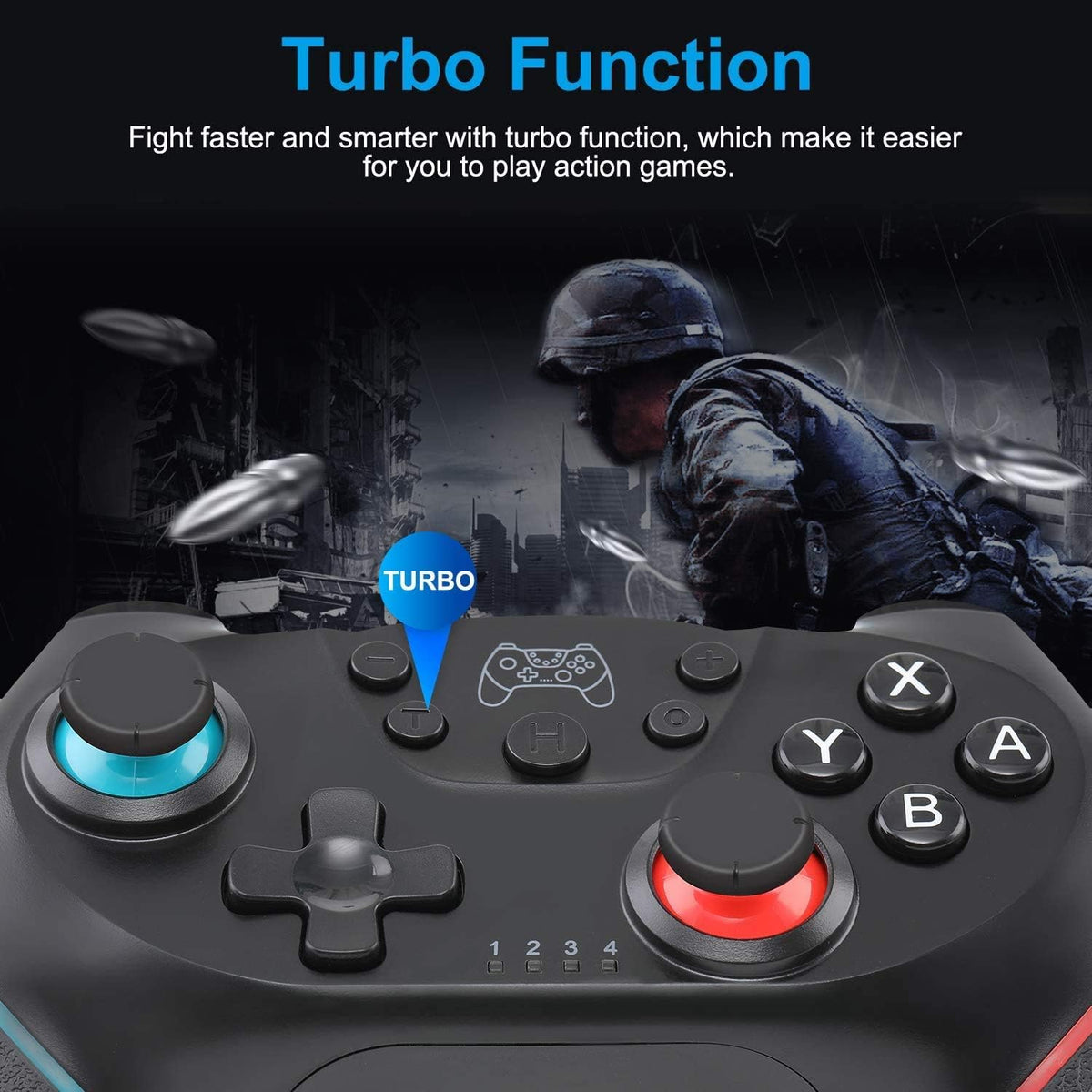 Olimoxi Wireless Pro Controller for Switch 1, Switch 2, Lite, OLED, PC