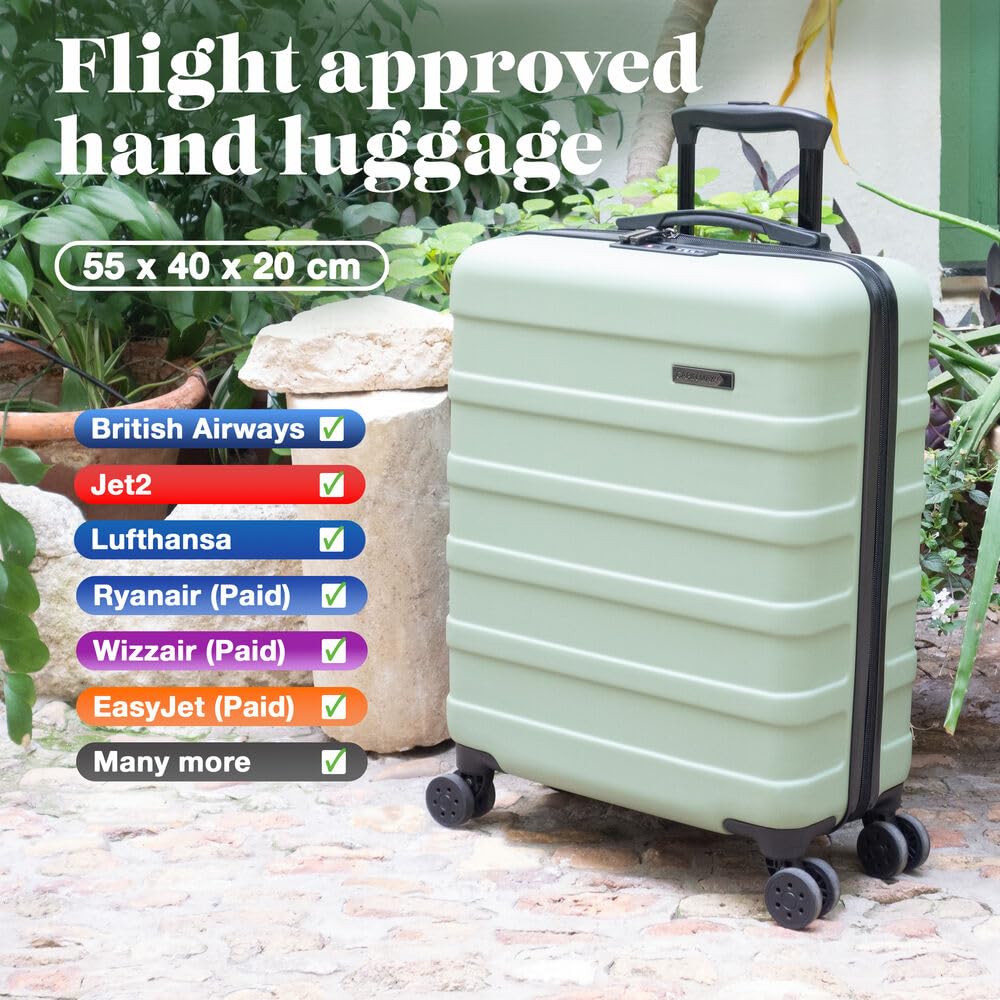 Cabin Max Cabin Suitcase Large for Ryanair, Easyjet 55x40x20 Hand Luggage
