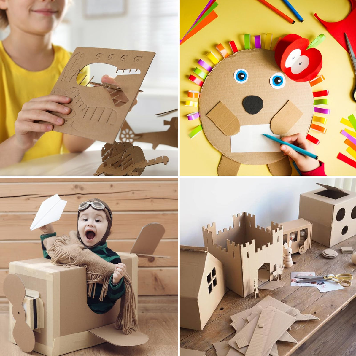yuejuhe 20 Pack Corrugated Cardboard Sheets, A4 Thick Kraft Board