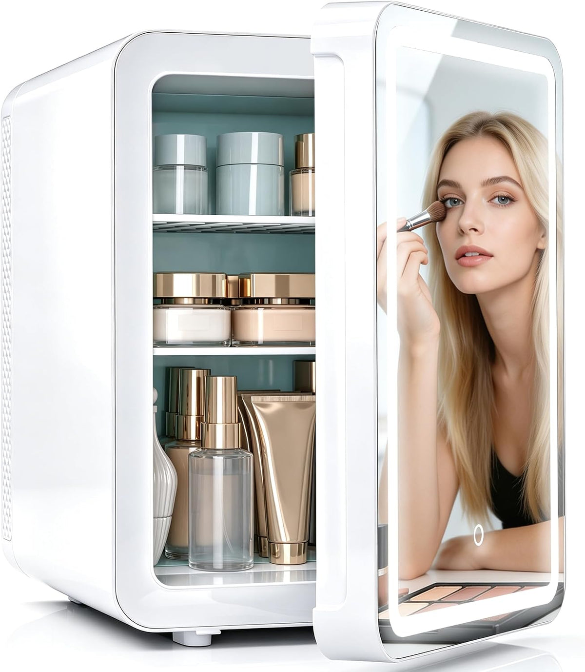 6L Skincare & Makeup Mini Fridge, Cooler & Warmer with LED Mirror