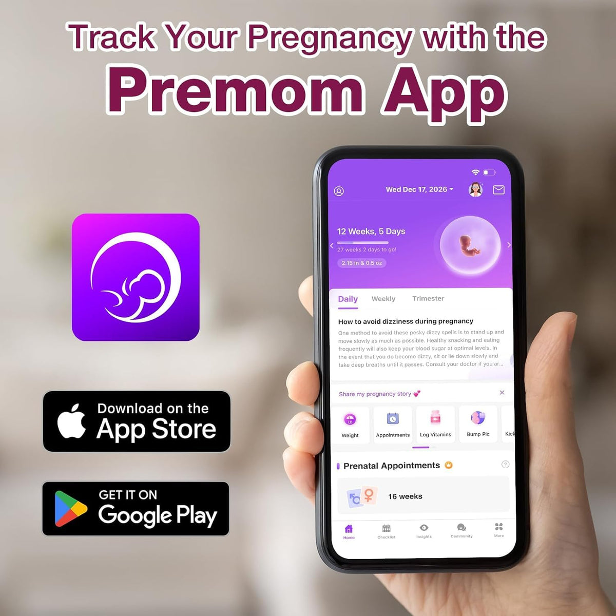 Easy@Home 20 Pregnancy Test Strips for Early Detection, Premom App Support