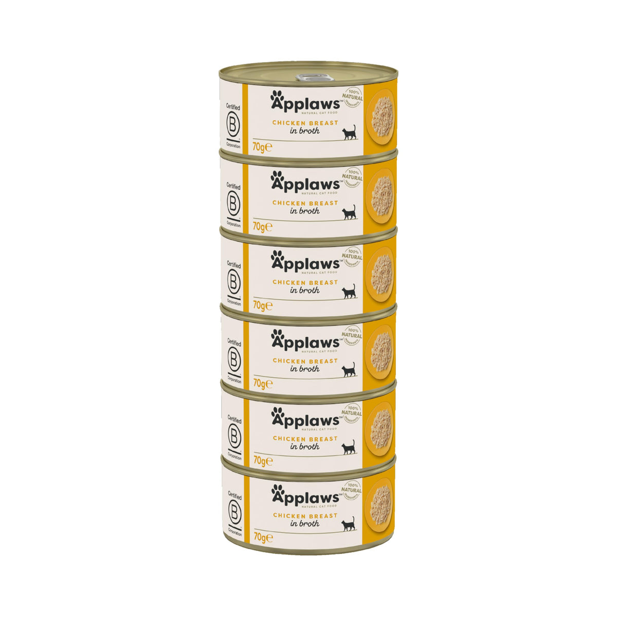 Applaws Natural Wet Cat Food, Multipack Fish Selection in Broth 70 g Tin (Pack of 12)