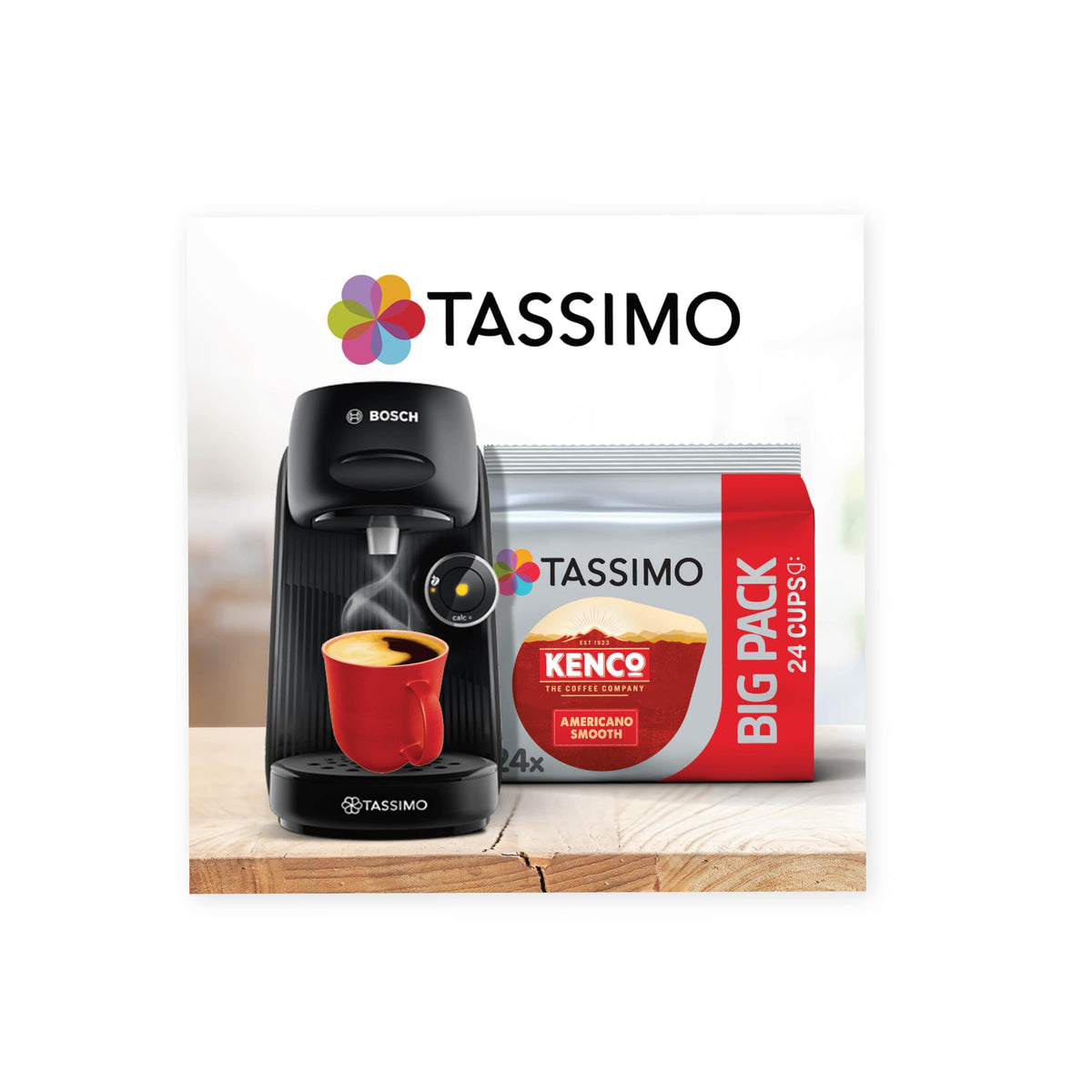 Tassimo Kenco Americano Grande XL Coffee Pods x16 (Pack of 5, Total 80 Drinks)