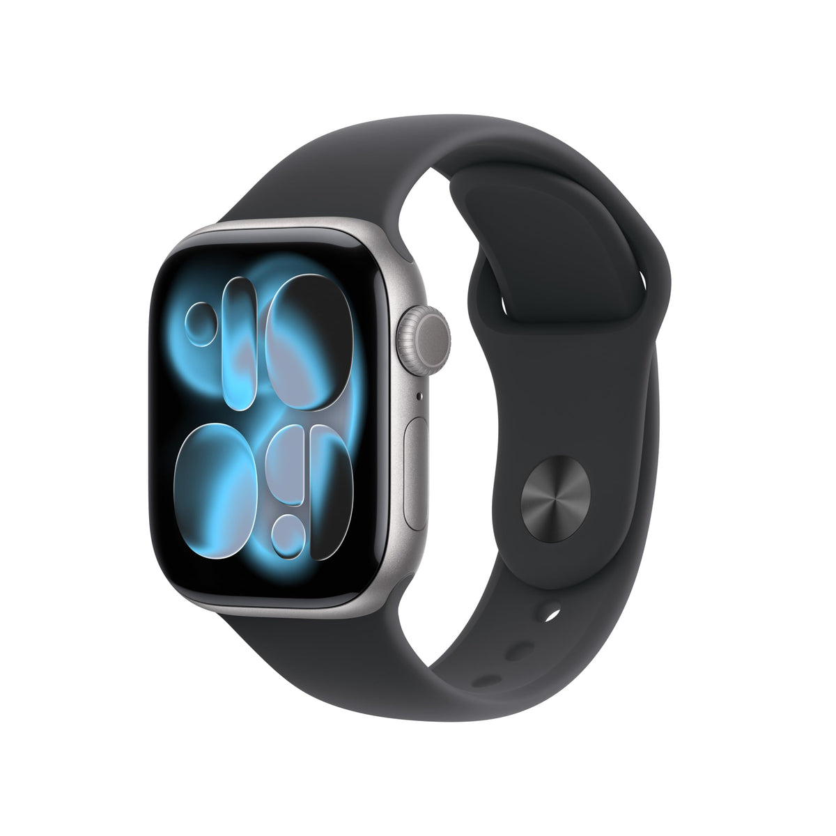 Apple Watch Series 11 GPS 46mm Smartwatch with Jet Black Aluminium Case with Black Sport Band M/L. Sleep Score, Fitness Tracker, Health Monitoring, Always-On Display, Water Resistant