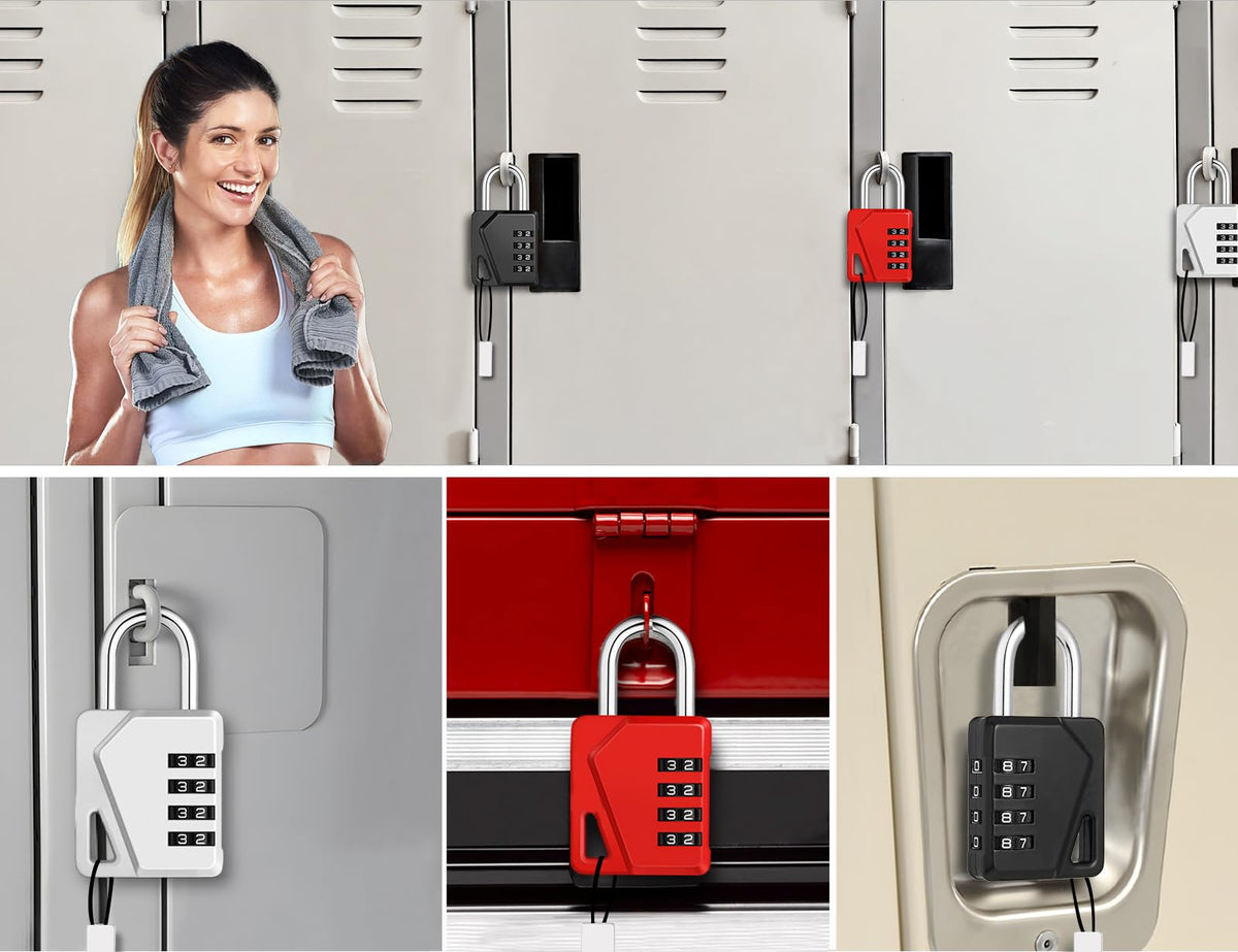 ZHEGE Combination Padlock, 4 Digit Coded Padlock (Sky Blue)
