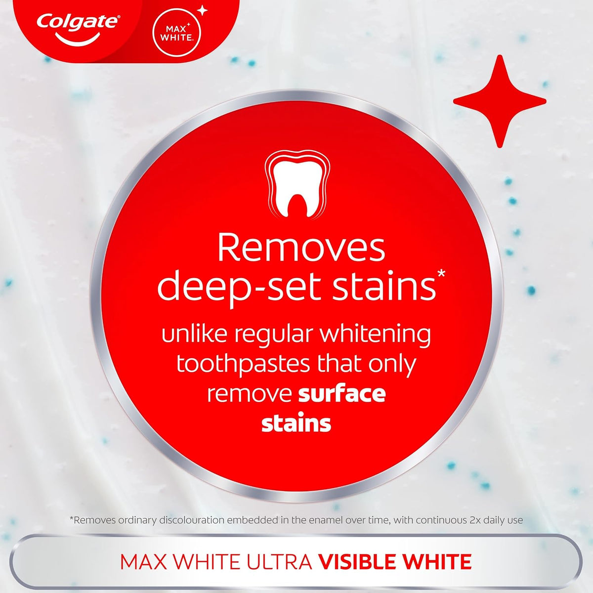 Colgate Max White Ultra Active Foam Whitening Toothpaste, 75ml