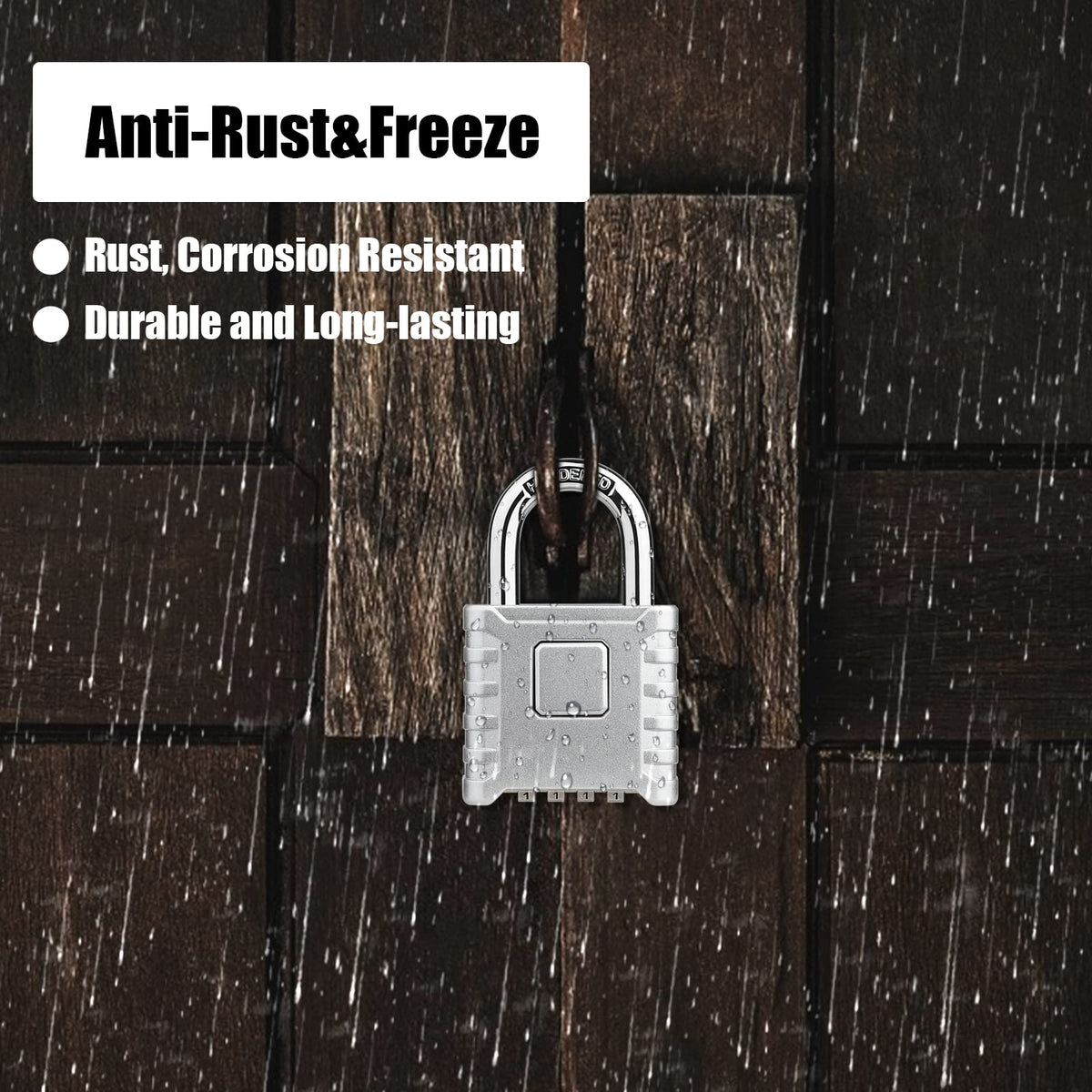 Diyife Large Heavy Duty Combination Padlocks Outdoor, 52mm Weatherproof