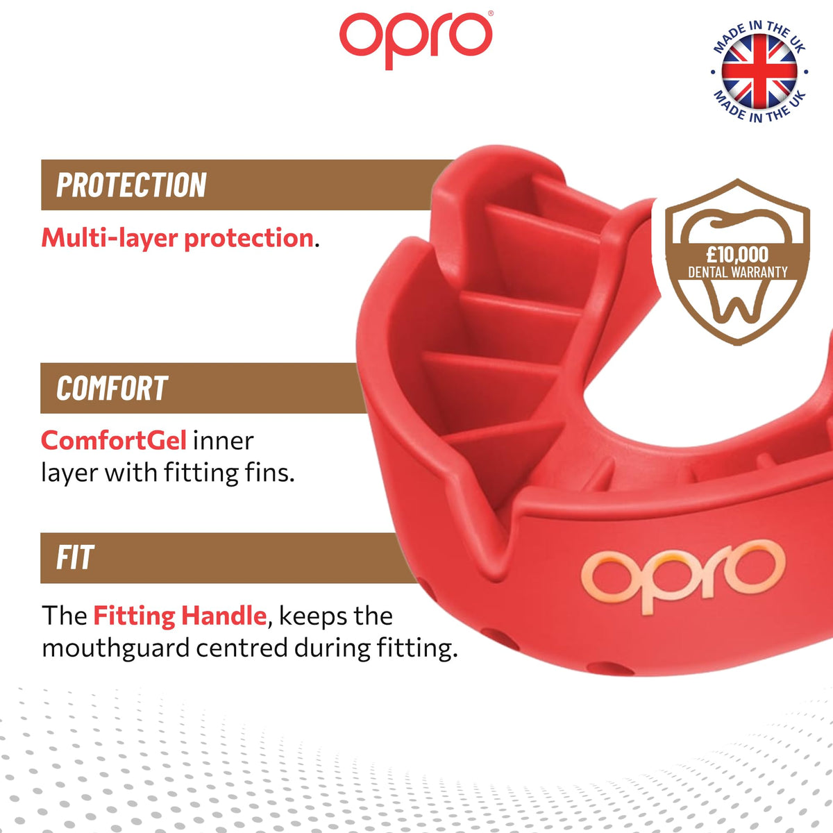 OPRO Bronze Level Mouthguard Essential Fit – Gum Shield Adult and Kids – OPRO Mouth Guard Boxing and MMA, Easy Self-Fit Gum Shield Rugby and Hockey – Enhanced Protection with Dental Warranty