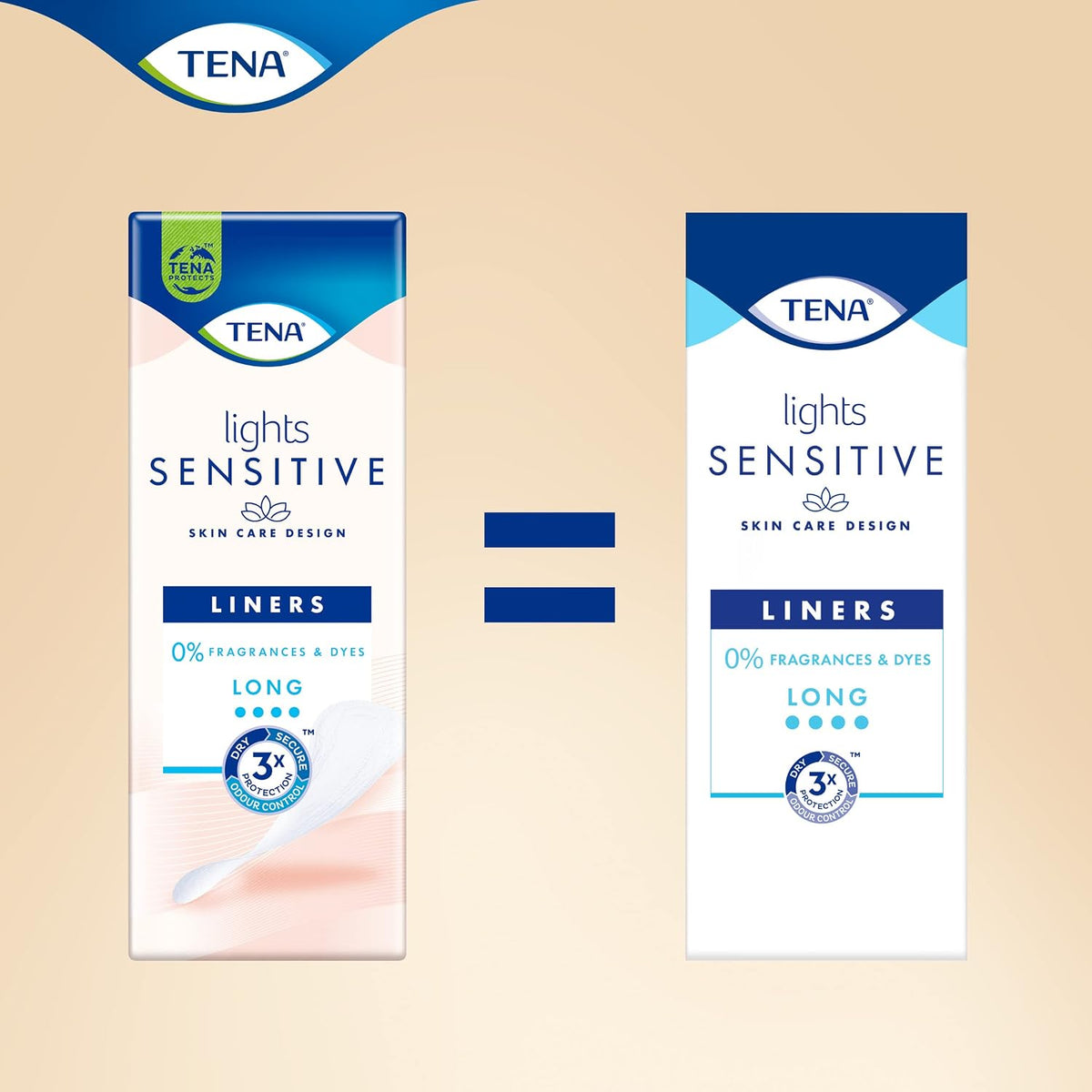 TENA Lights Long Liner, 120 Incontinence Liners (20 x 6 Packs)
