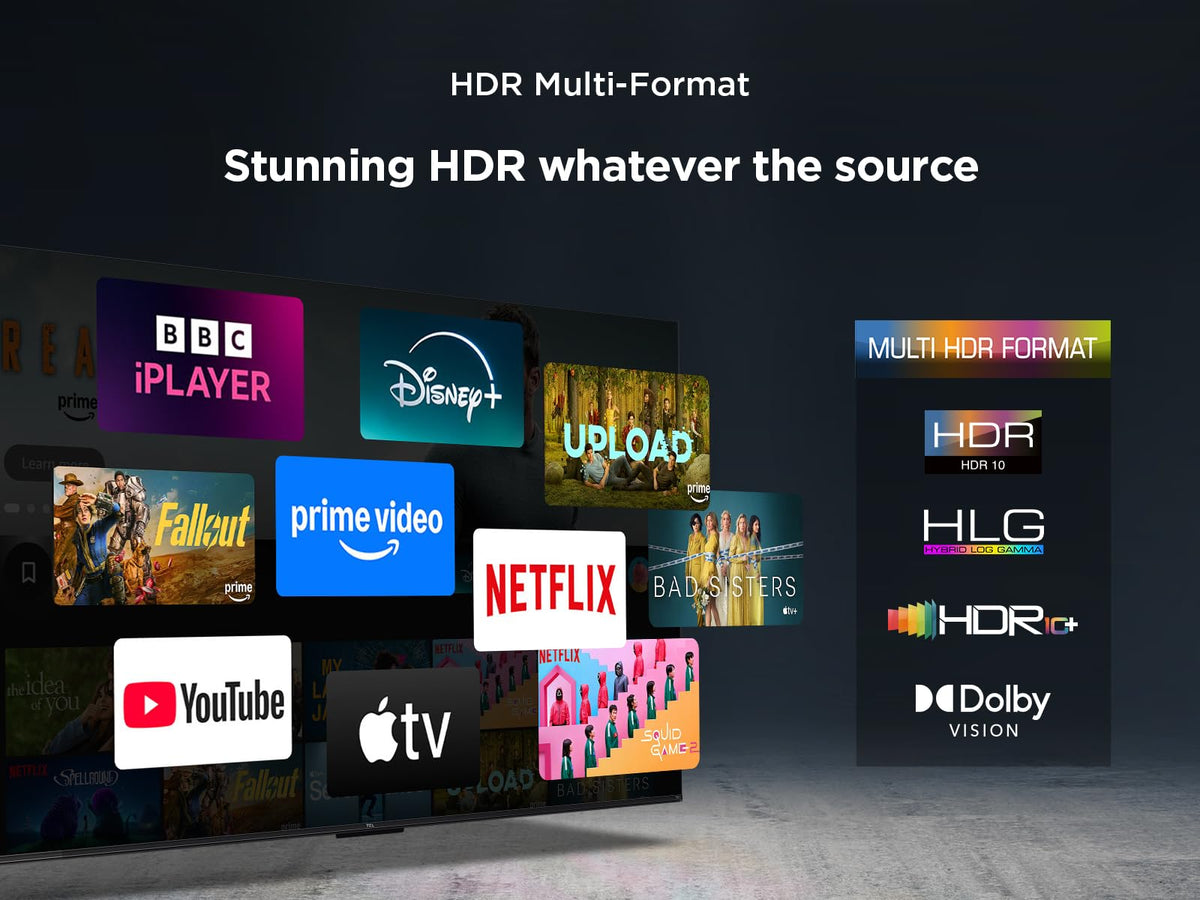TCL 43T6C-UK 43 Inch QLED 4K HDR TV, Fire TV (Smart TV with Dolby Vision & Atmos, HDR10+, Press & Ask Alexa