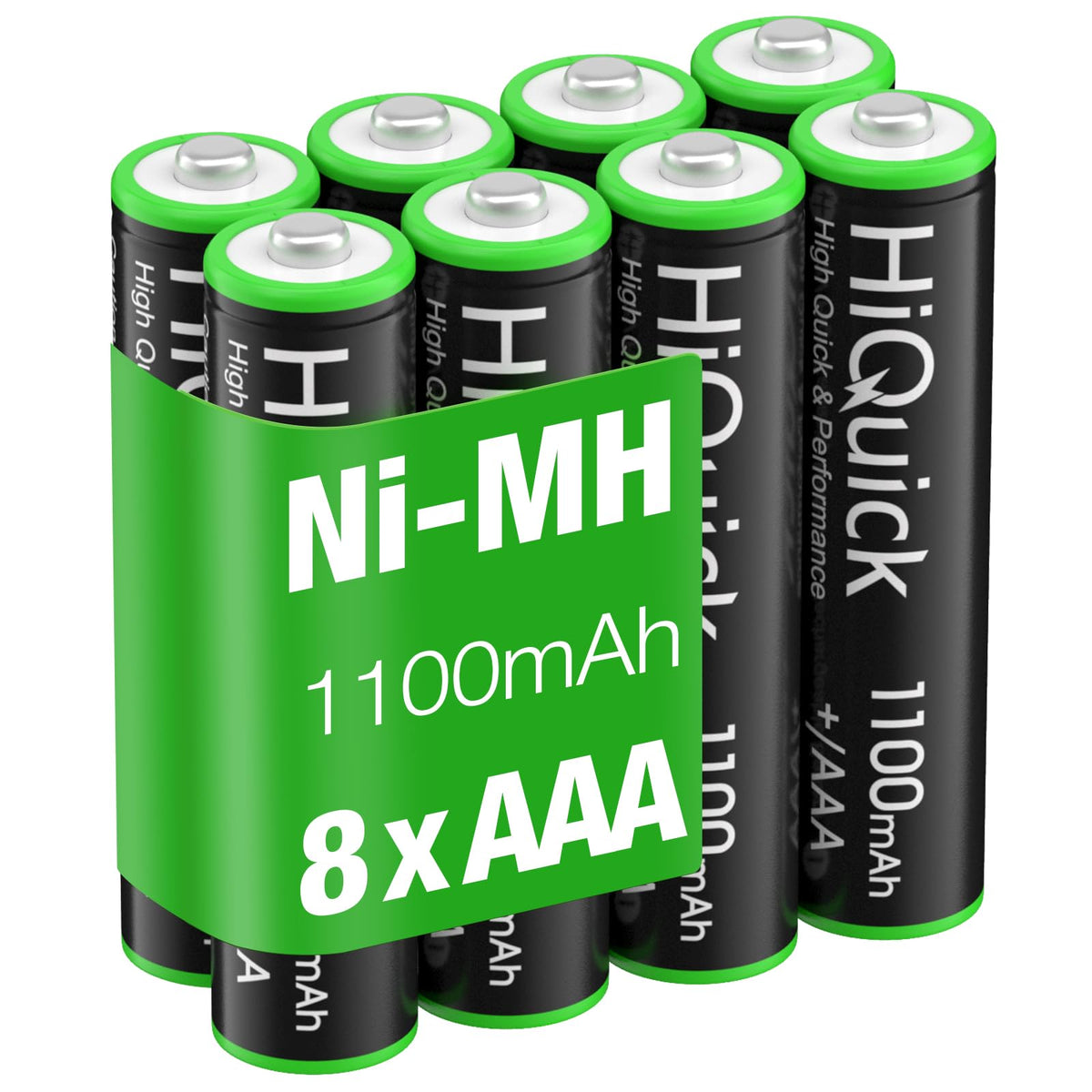 HiQuick 16 Pack AA AAA Rechargeable NiMH Batteries Set,1200 Cycles
