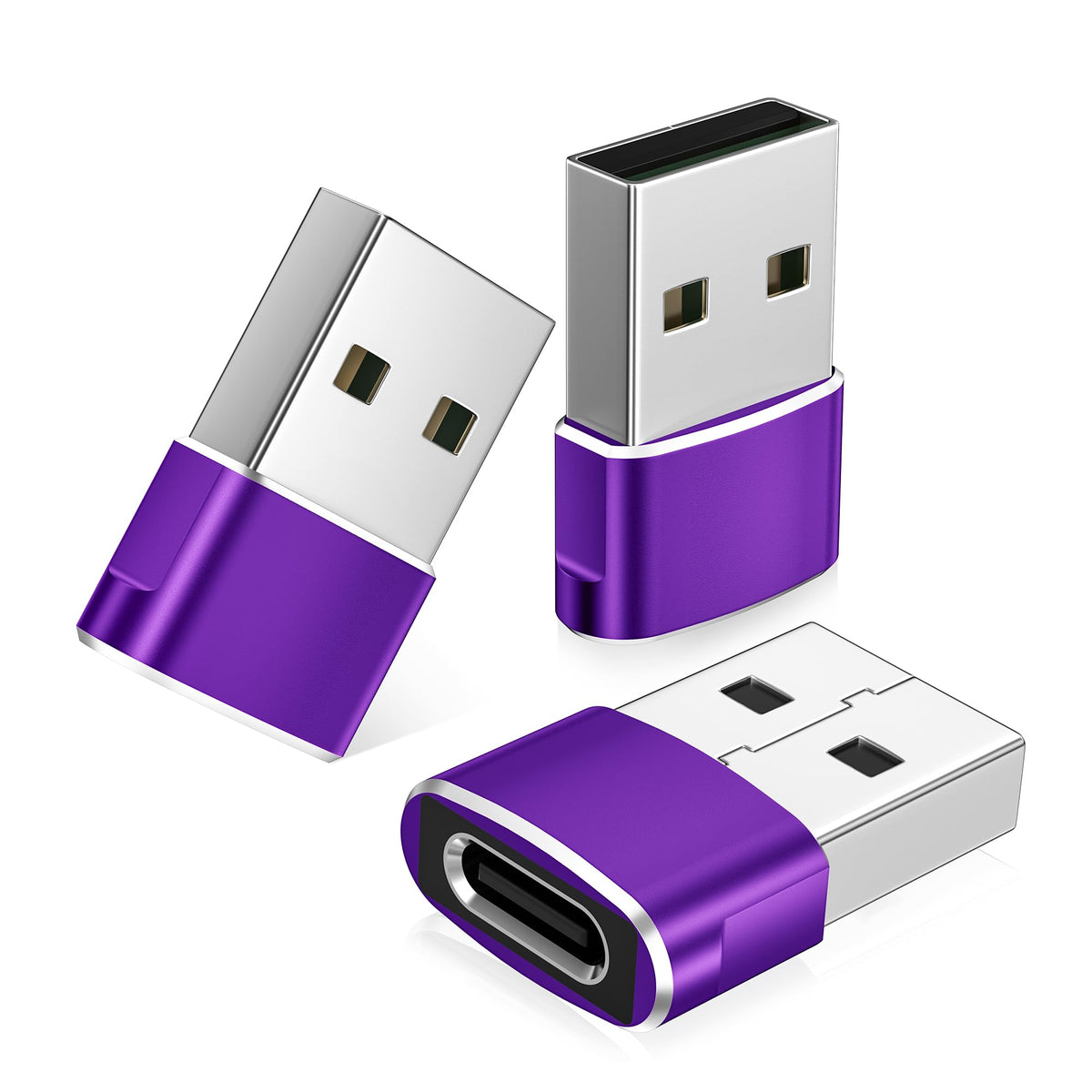 BASESAILOR USB to USB C Adapter,USBC Female to USB A Male Adapter 3Pack