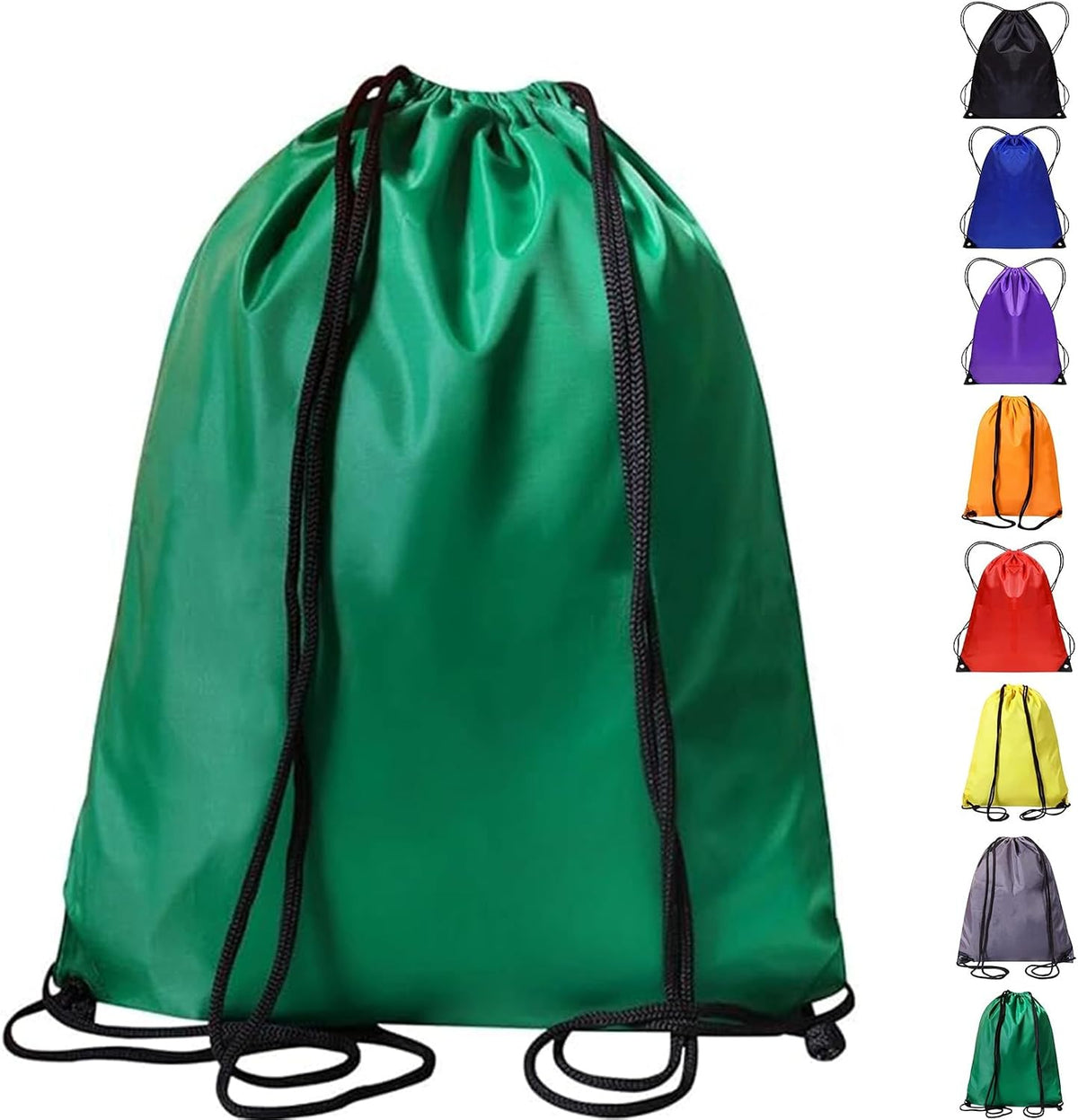 WESTWOOD FOX Drawstring Gym Bag String Bags Gym Sack Backpack PE Bags for Women Men Trainer Swimming Bag Travel Beach School Holidays Suitable for Sports,kids,Boys,Girls (Green)