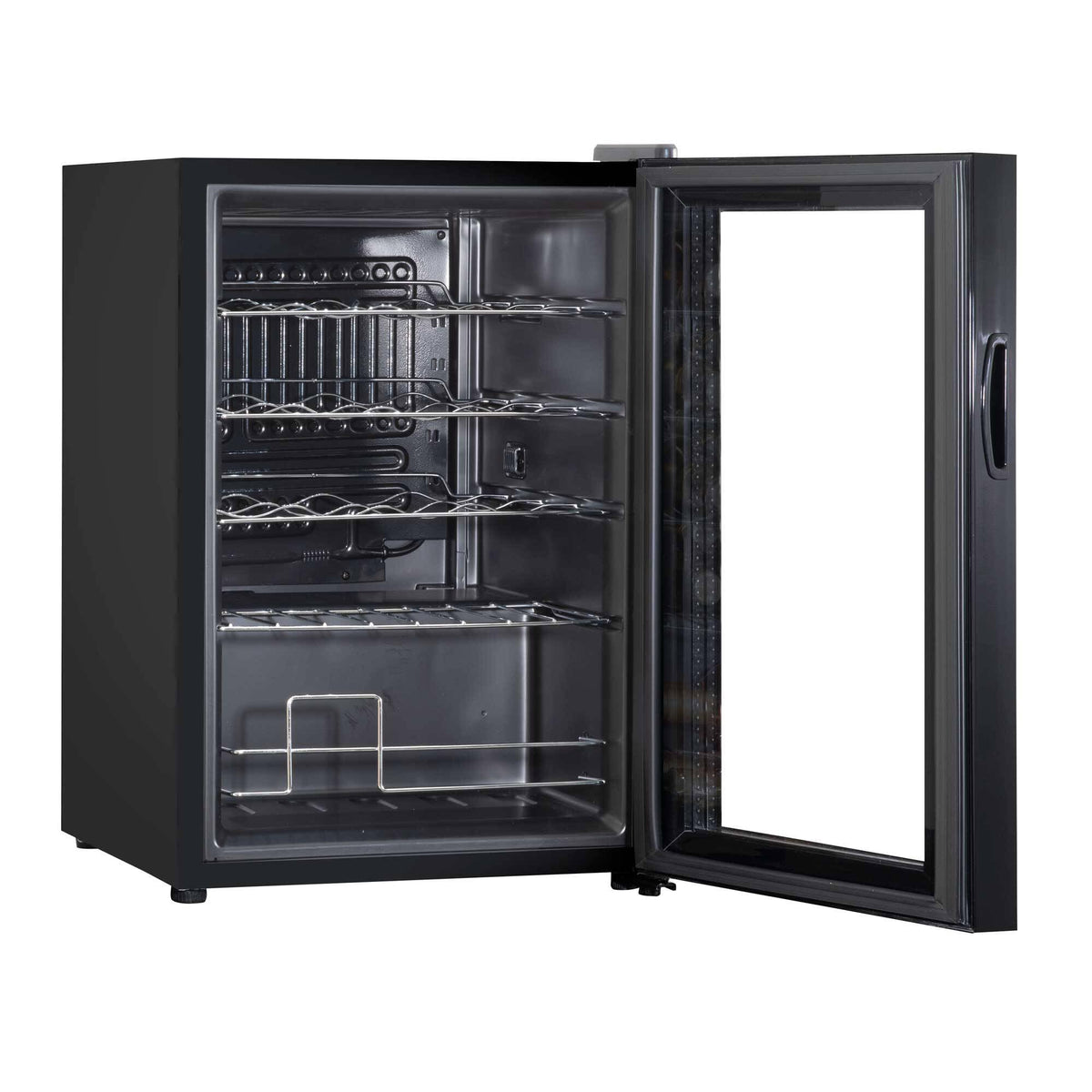Dellonda Baridi 12 Bottle Wine Fridge with Digital Touch Screen Controls, Metal Shelves & LED Light, Black - DH73