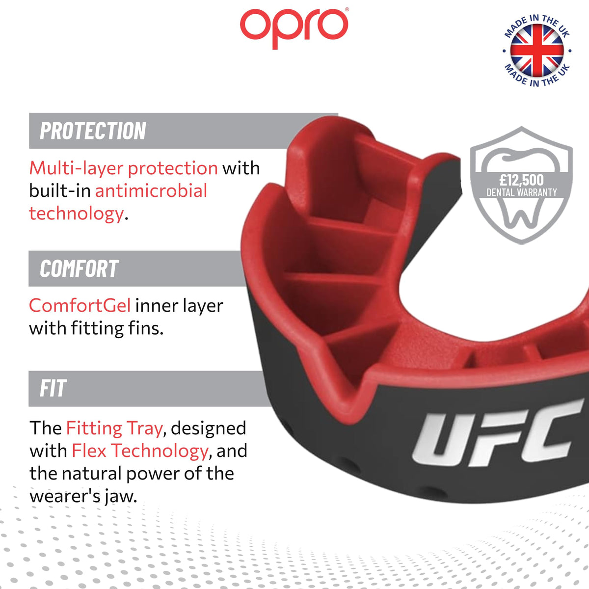 OPRO Silver Level Mouthguard Essential Fit – Gum Shield Adult and Kids – OPRO Mouth Guard Boxing and MMA, Easy Self-Fit Gum Shield Rugby and Hockey – Superior Protection with Dental Warranty