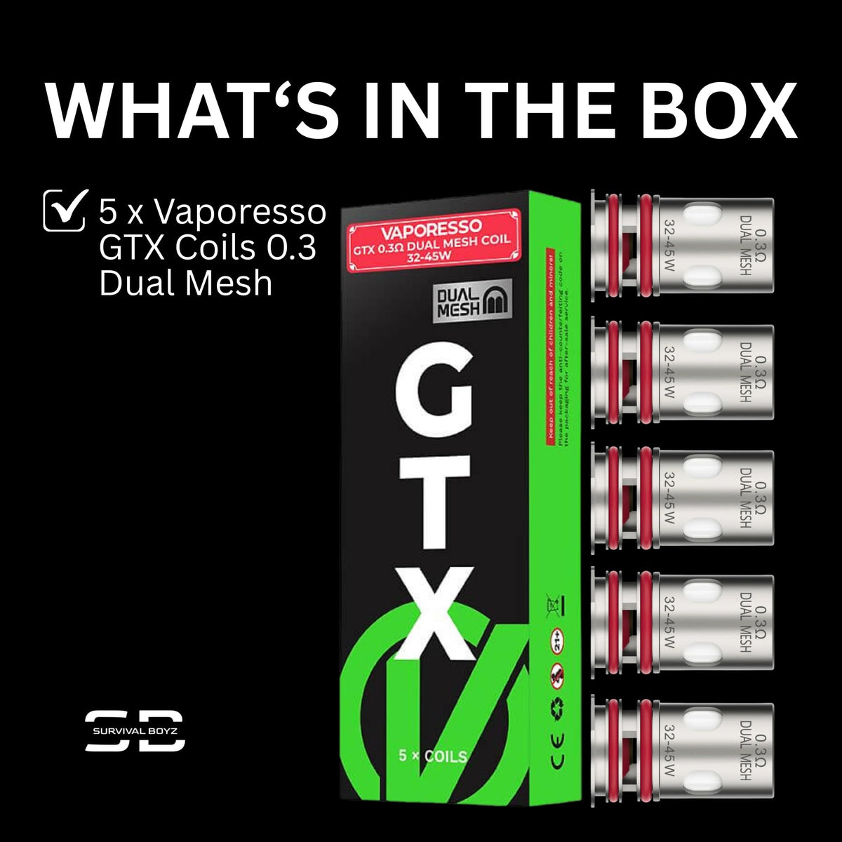 Vaporesso GTX Coils [0.6] - 5 Pack - No Nicotine