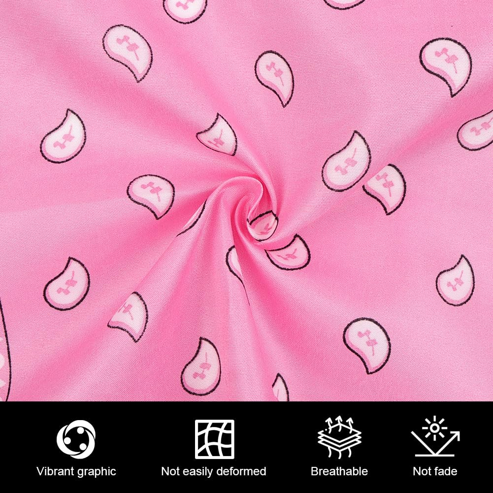 Aomig Bandana Head Scarf for Men and Women, Stylish Cowboy Headband Handkerchief, Multi-purpose Hair Scarf Paisley Print Unisex Headwraps, Bib Party Face Covering Headwear for Motorcycling