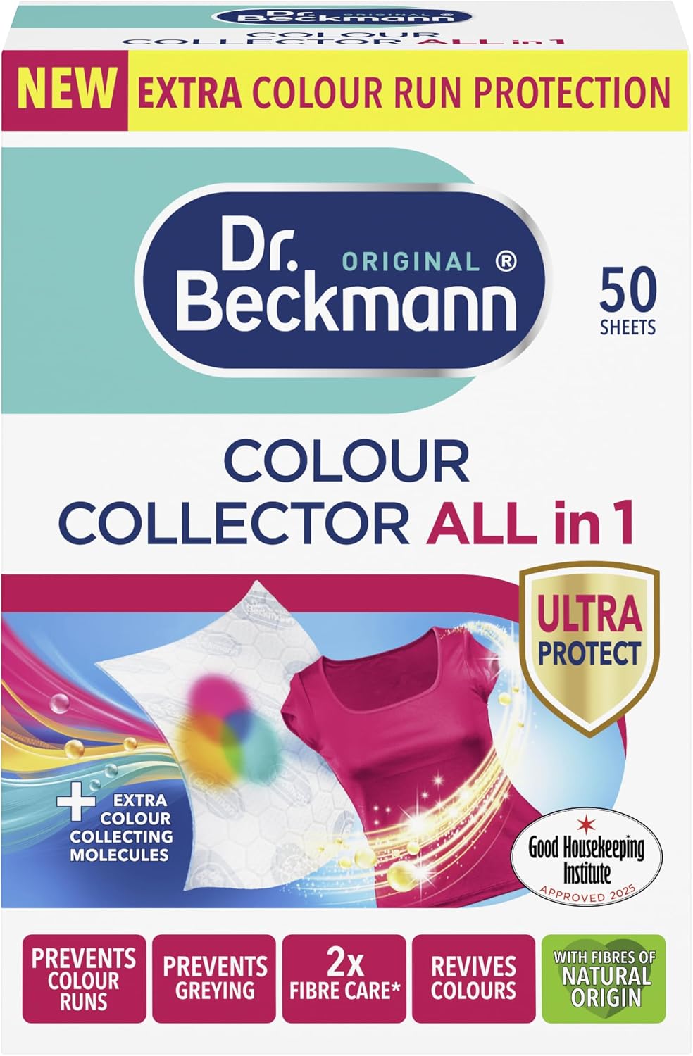 Dr. Beckmann Colour Collector All in 1, Stops Colour Runs, 50 Sheets