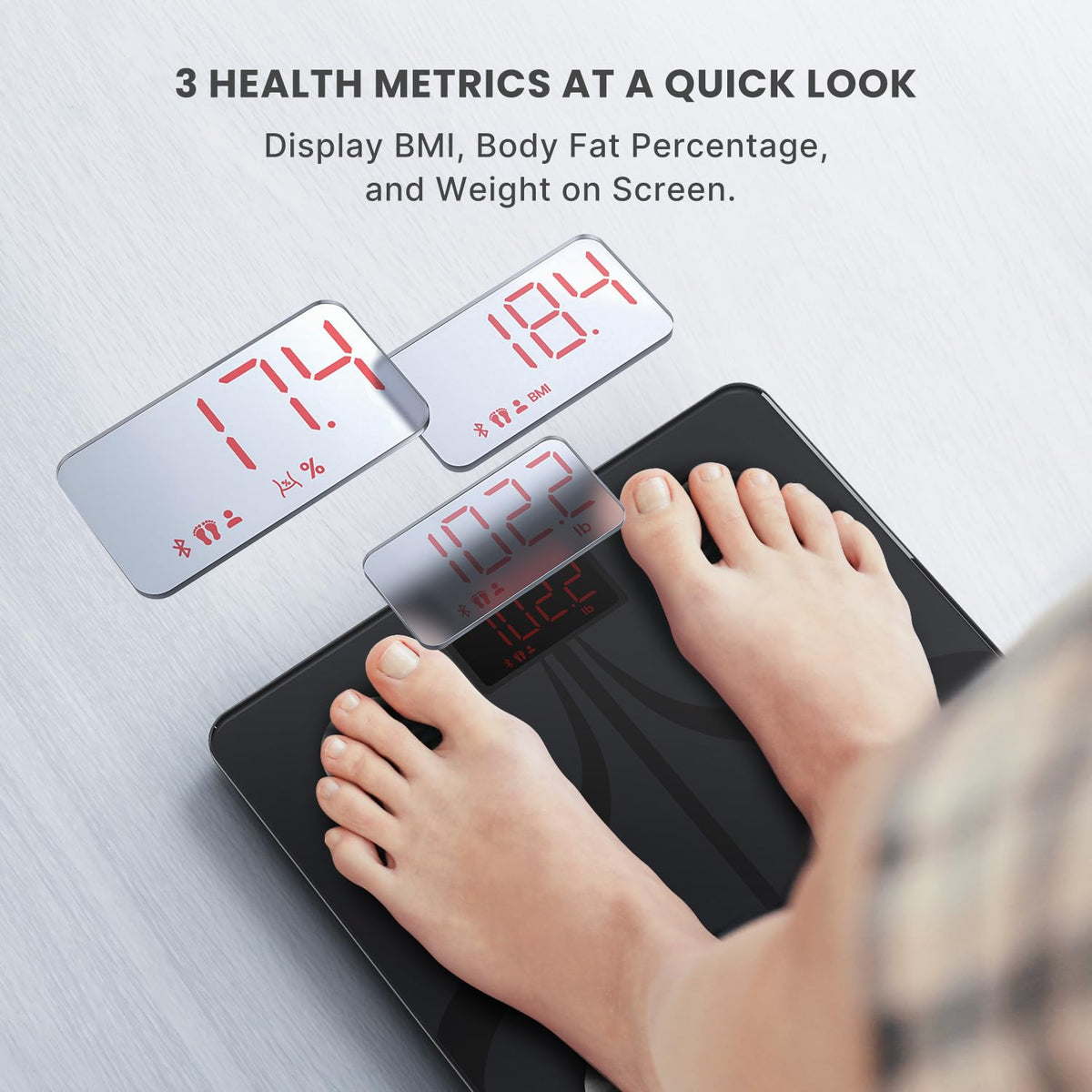 RENPHO Weighing Scales for Body Weight, High Precision, LED Display,Core 1S