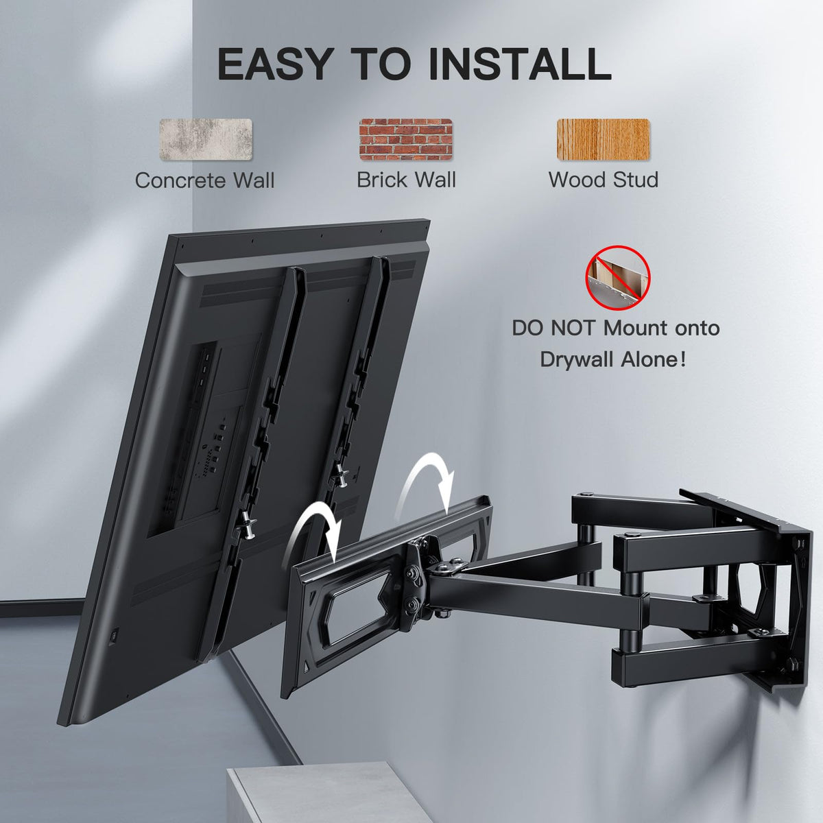 PERLESMITH TV Wall Bracket, for 26-60 Inch Television up to 40 kg