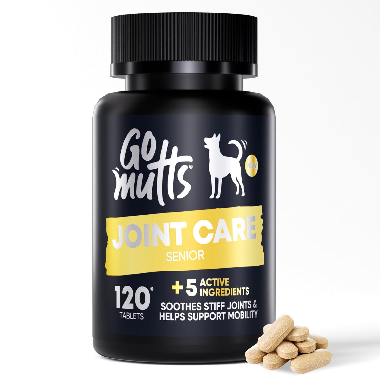 Joint Supplements for Senior Dogs, 120 Tablets with Glucosamine, Green Mussel & Vitamin C, Senior Dog Joint Supplements - Relieve Stiff Joints & Support Mobility for Your Dog