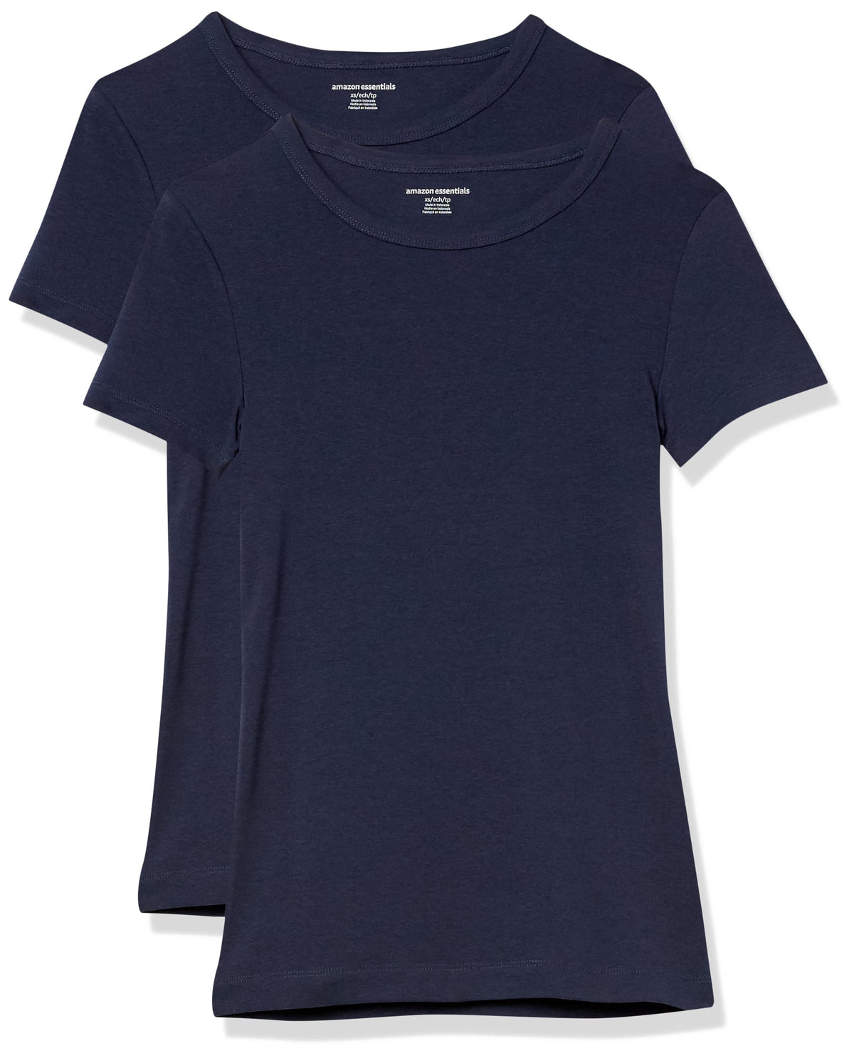 Amazon Essentials Women's Slim-Fit Short-Sleeve Crewneck T-Shirt, Pack of 2