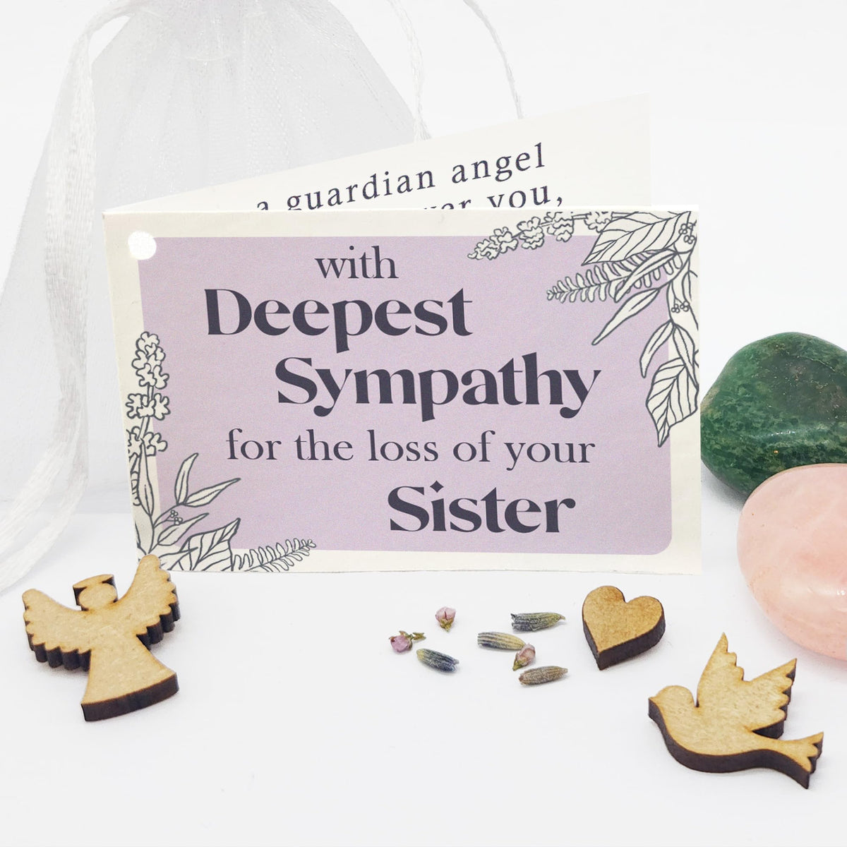 Loss of Nan - Deepest Sympathy gemstone gift bag with mini card