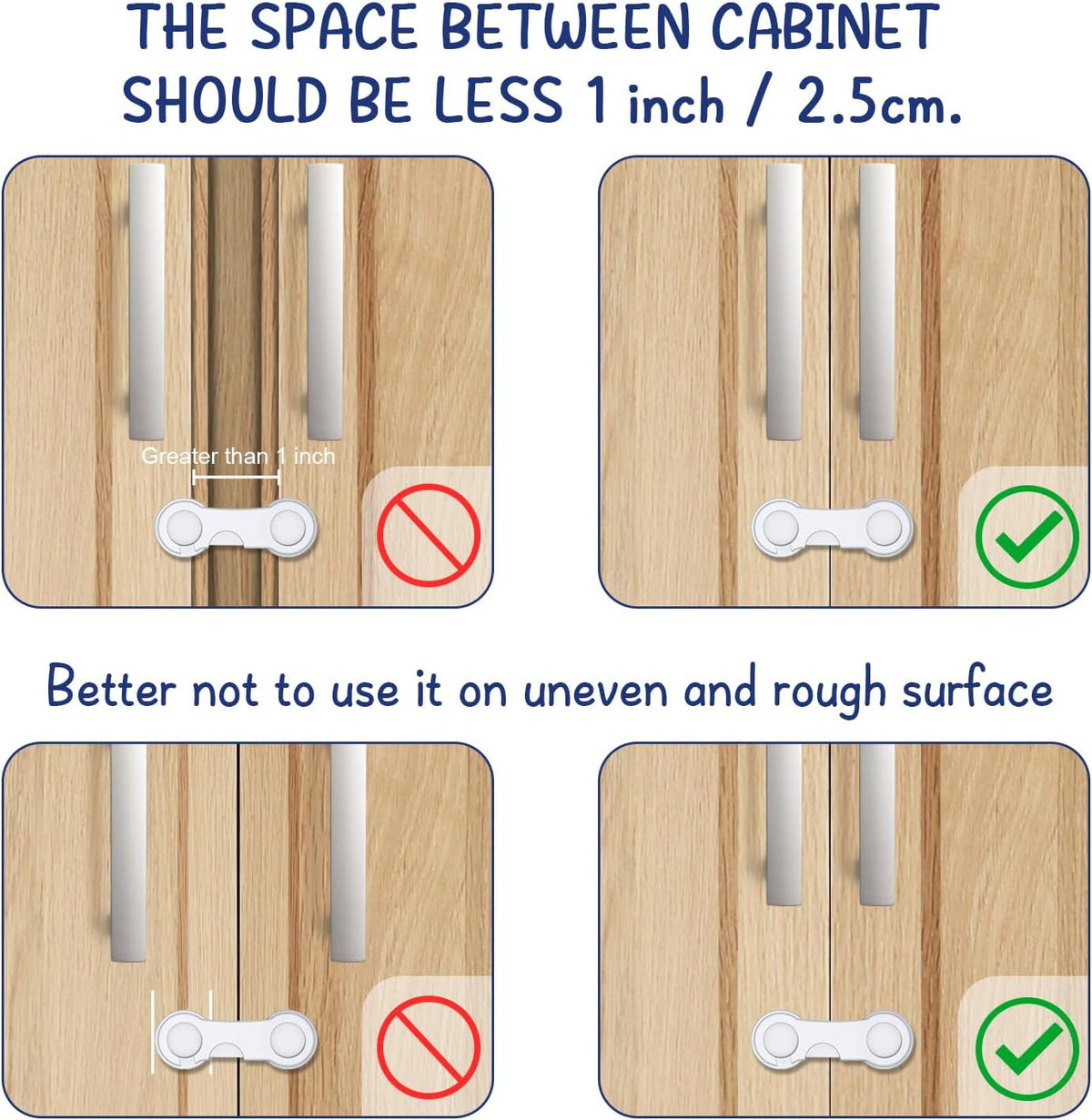Cupboard Locks for Children 12 Pack - White