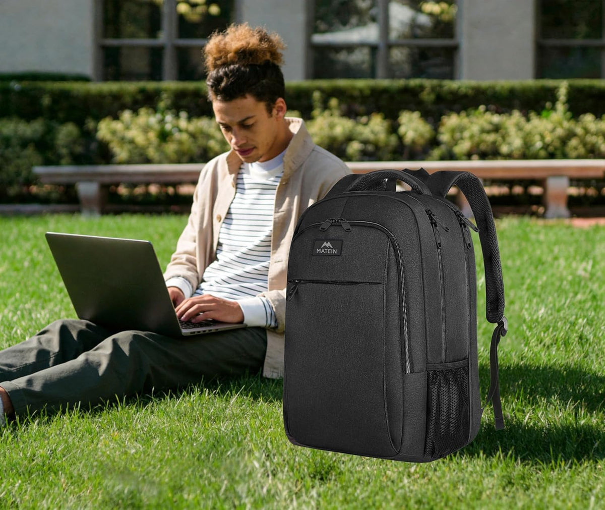 MATEIN Travel Laptop Backpack, Work Bag Laptop Bag, Rucksack for Men Work