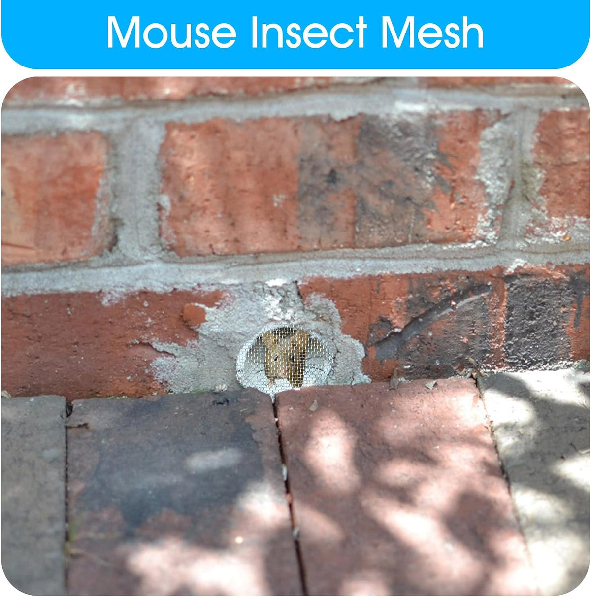 304 Stainless Steel Wire Mesh Roll 2.5 Metre x 300mm, Rodent mesh/Metal Mesh/Window Screen Mesh, Prevent Mouse Mice Snakes Hornets Rodents Entering,Easy to Cut and Install