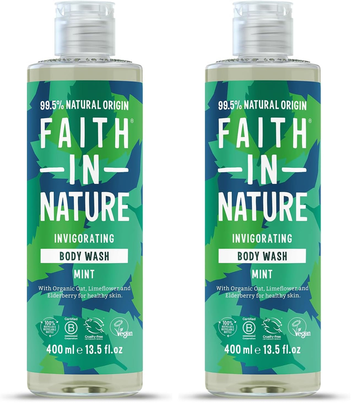 Faith In Nature Natural Fragrance Free Body Wash, Sensitive, Vegan and Cruelty Free, No SLS or Parabens, 400 ml