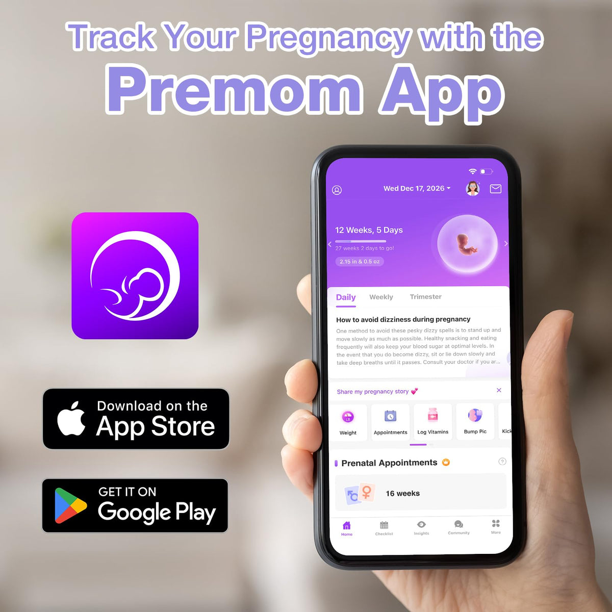 Easy@Home 20 Pregnancy Test Strips for Early Detection, Premom App Support