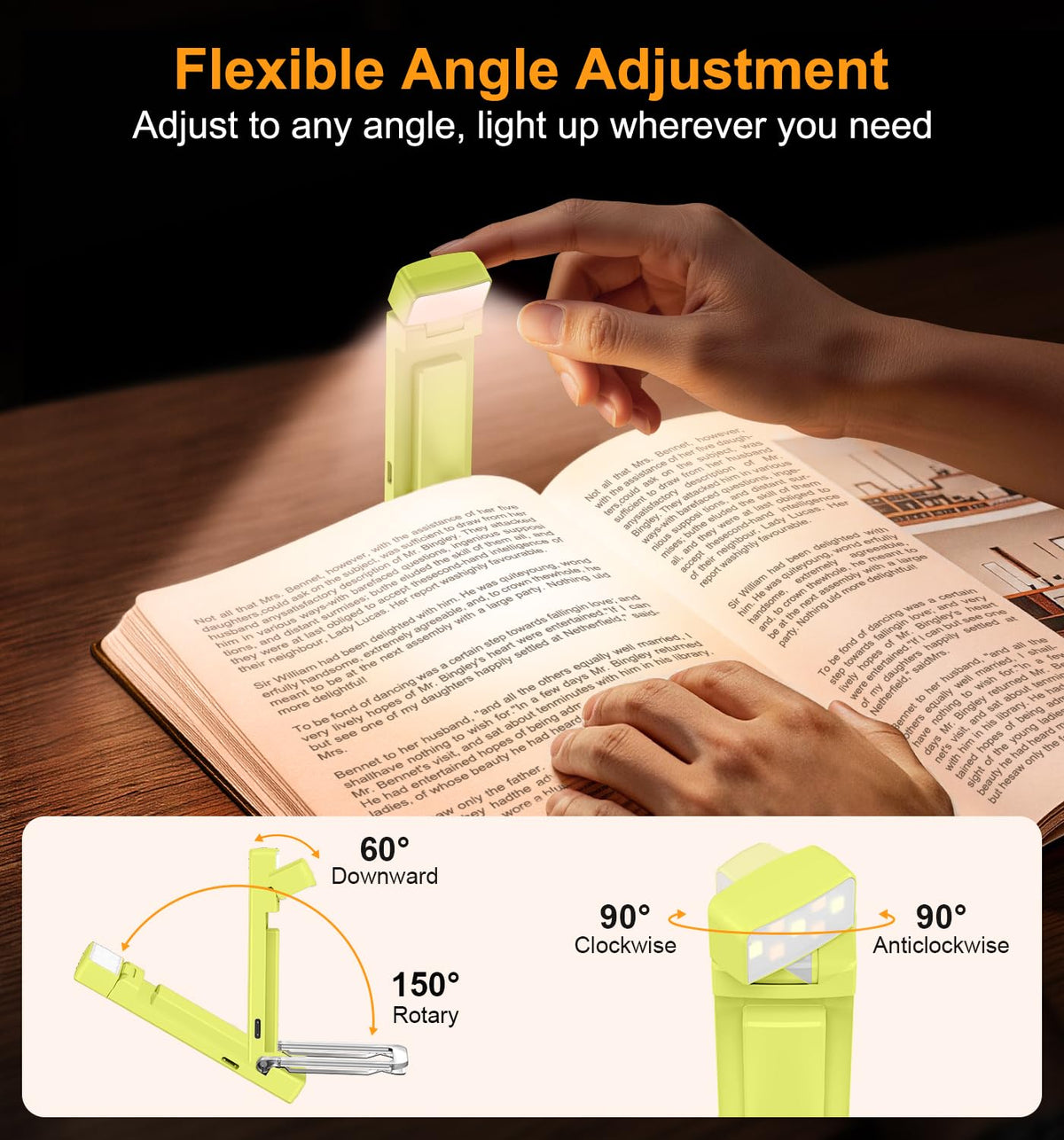 Gritin 2026 Gen 2 Rechargeable Book Light,2-in-1 Reading Light & Torch