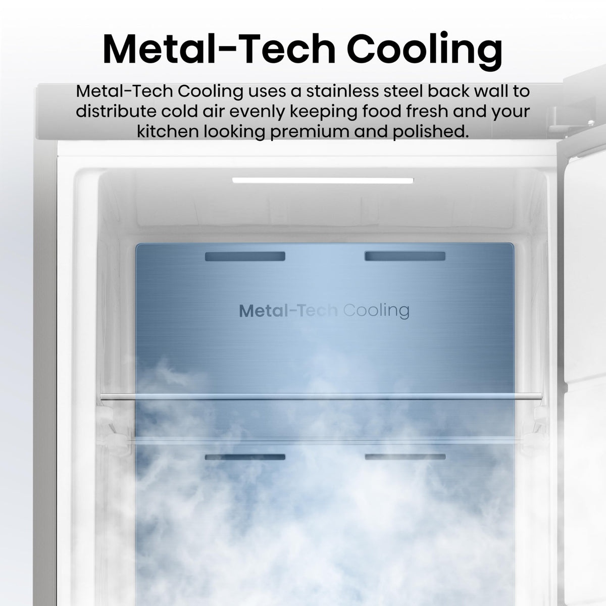 Hisense FV298N4ACE Tall Freestanding Freezer 240 Litre Capacity Total No Frost with LED Display 59D x 59.5W x 172H cm - Stainless Steel, Silver