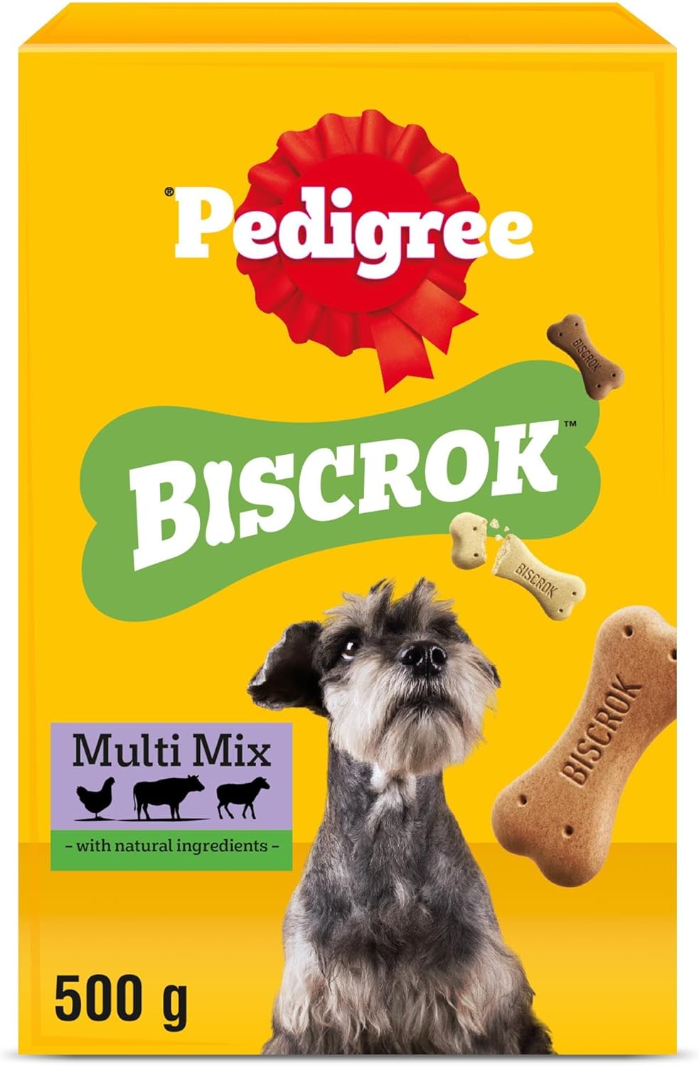 Pedigree BISCROK Adult Dog Treats Multi Mix Biscuits 12 x 500g