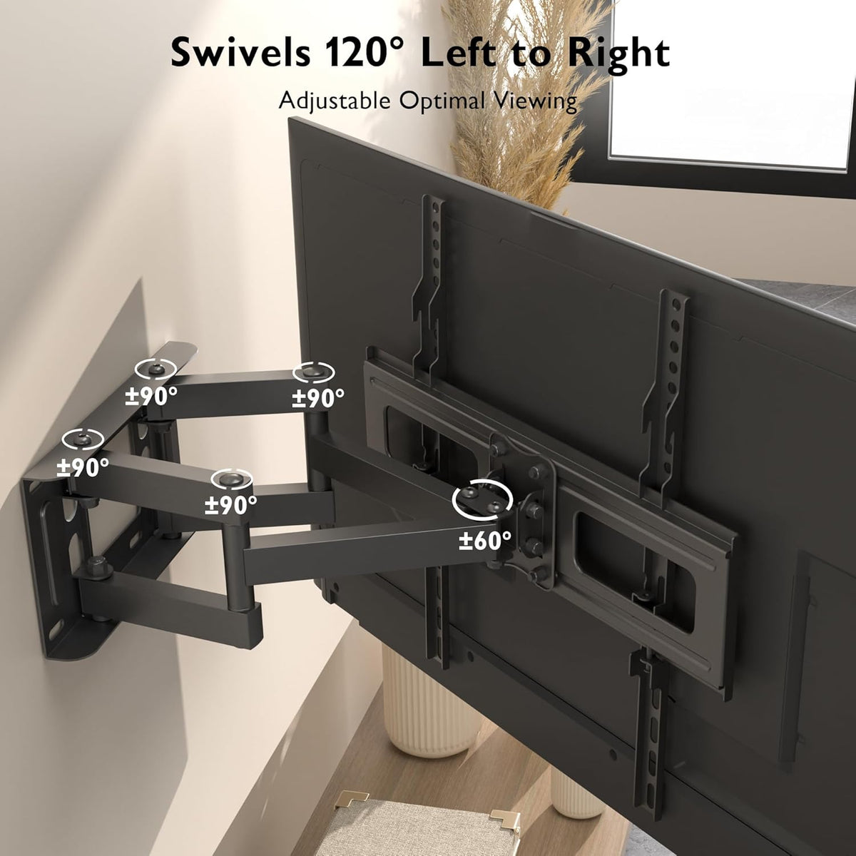 BONTEC TV Wall Bracket for 23-70 Inch TVs, Full Motion Wall Mount, 45 kg