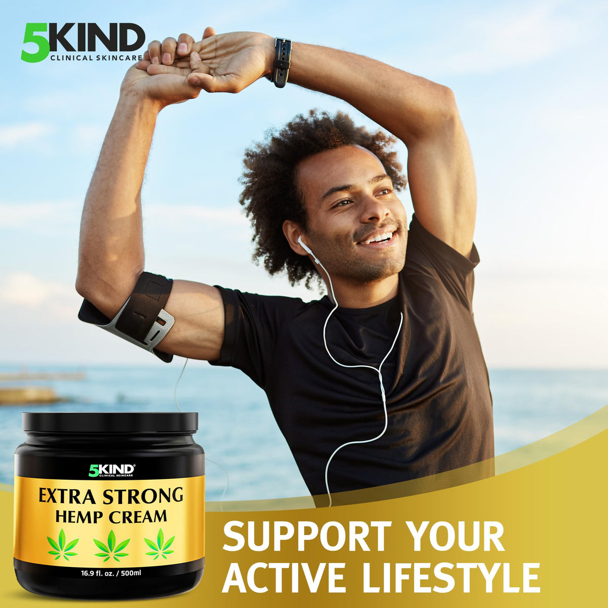 5Kind Extra Strong Hemp Cream 100ml - Hemp and Arnica Cream