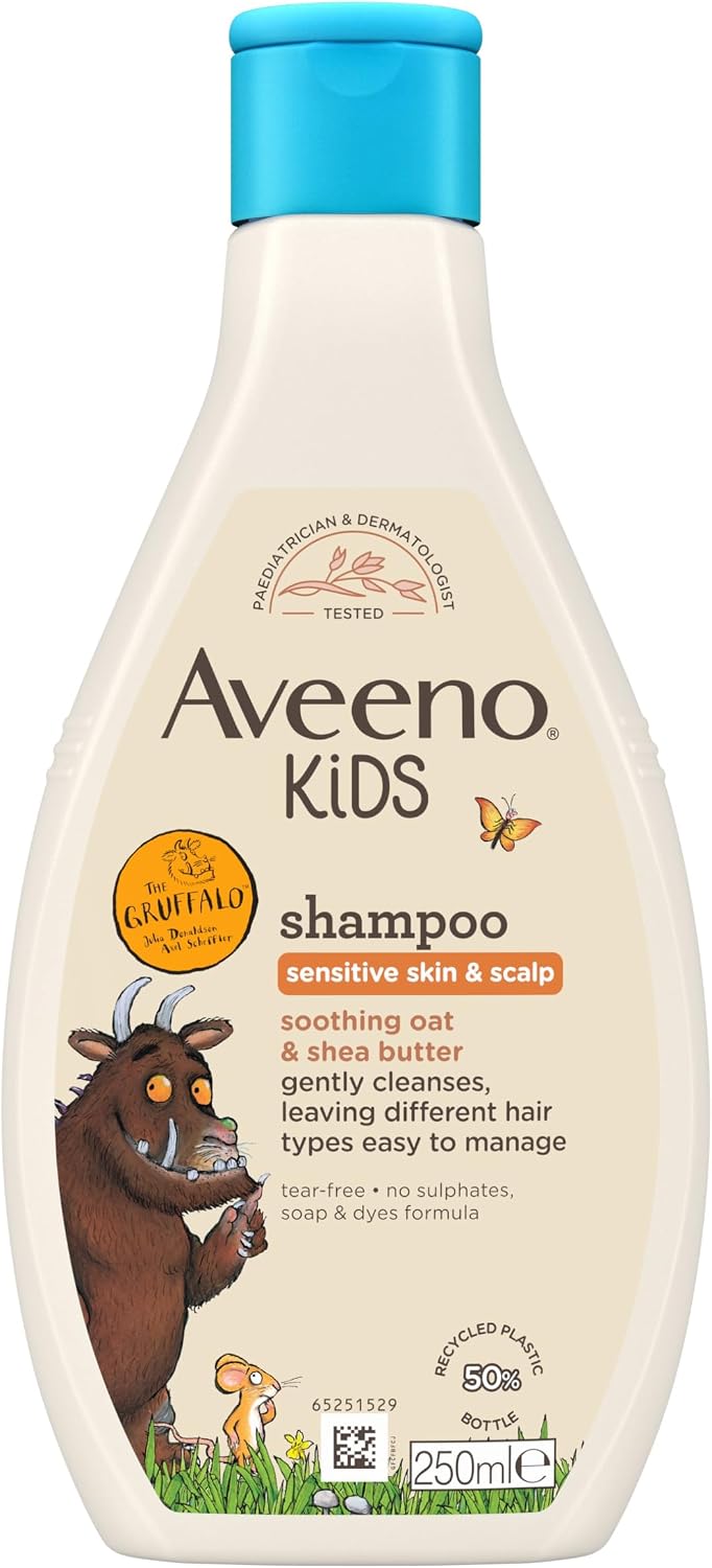 Aveeno Kids Shampoo with Soothing Oat & Shea Butter 250ml Gruffalo Edition