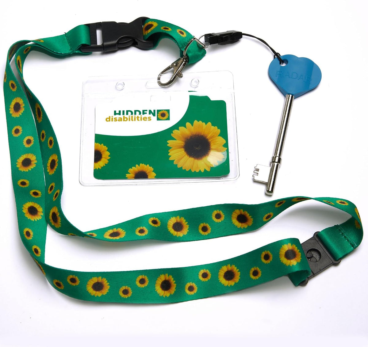 Official Hidden Disabilities Sunflower Lanyard (85cm) with Radar Key