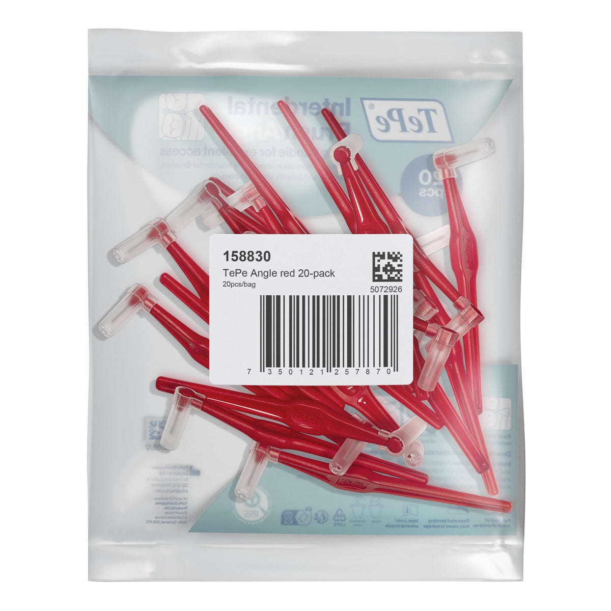 TePe Interdental Brush Angle, Pink, 0.4mm/ISO 0, 6pcs, Carton Pack