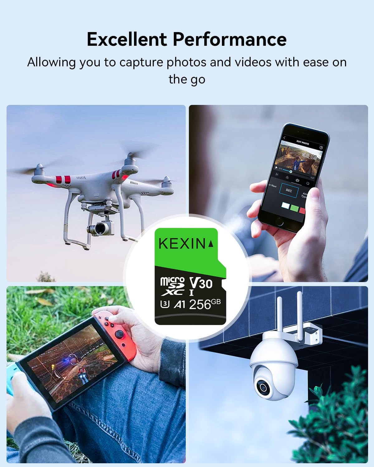 KEXIN Micro SD Card 32GB 3 Pack MicroSDHC Memory Card Class 10 High Speed Card Micro SD 32 GB UHS-I TF Card, C10, U1, SD Adapter Include