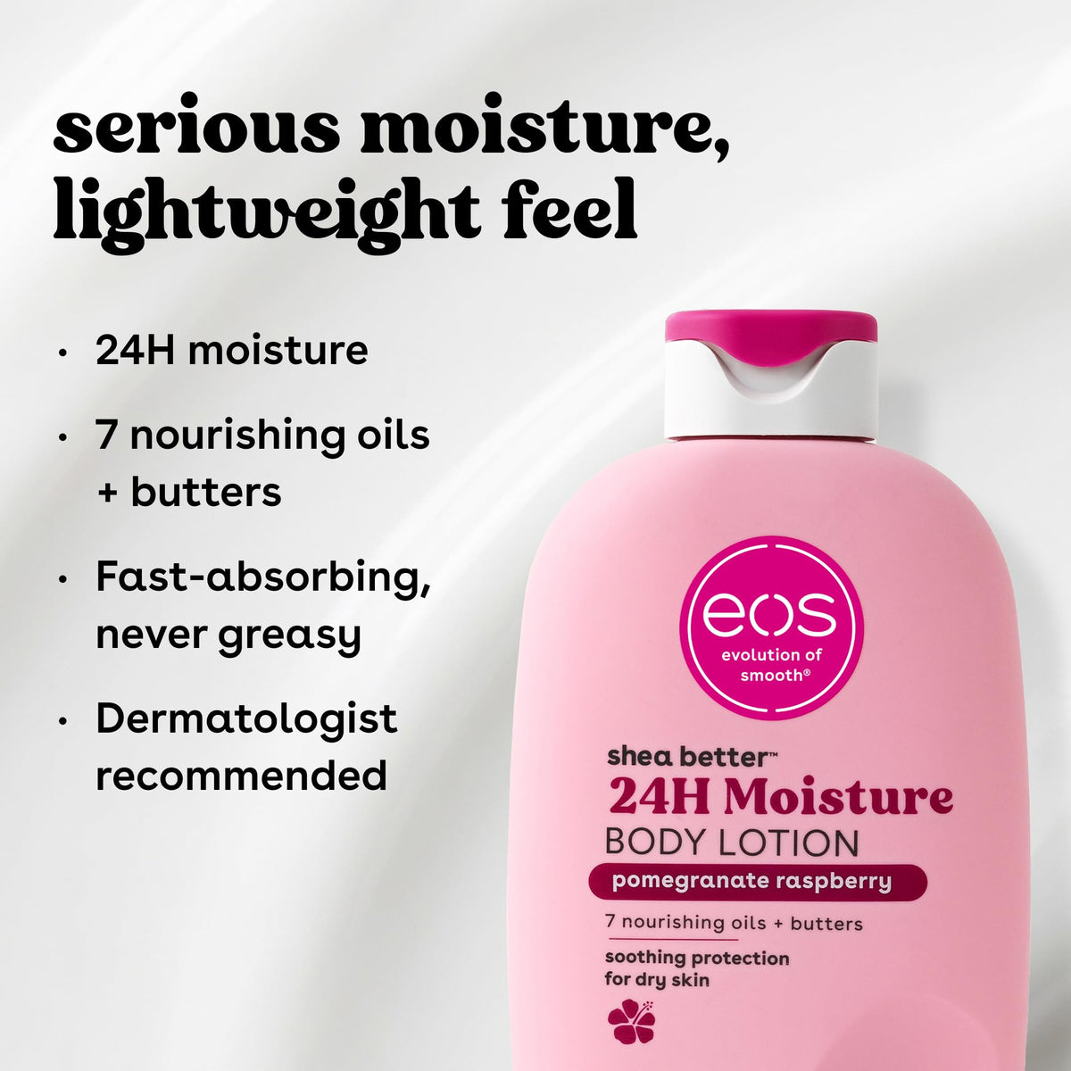 eos vanilla cashmere body lotion shea better 24hr moisture - 16 oz/473 ml