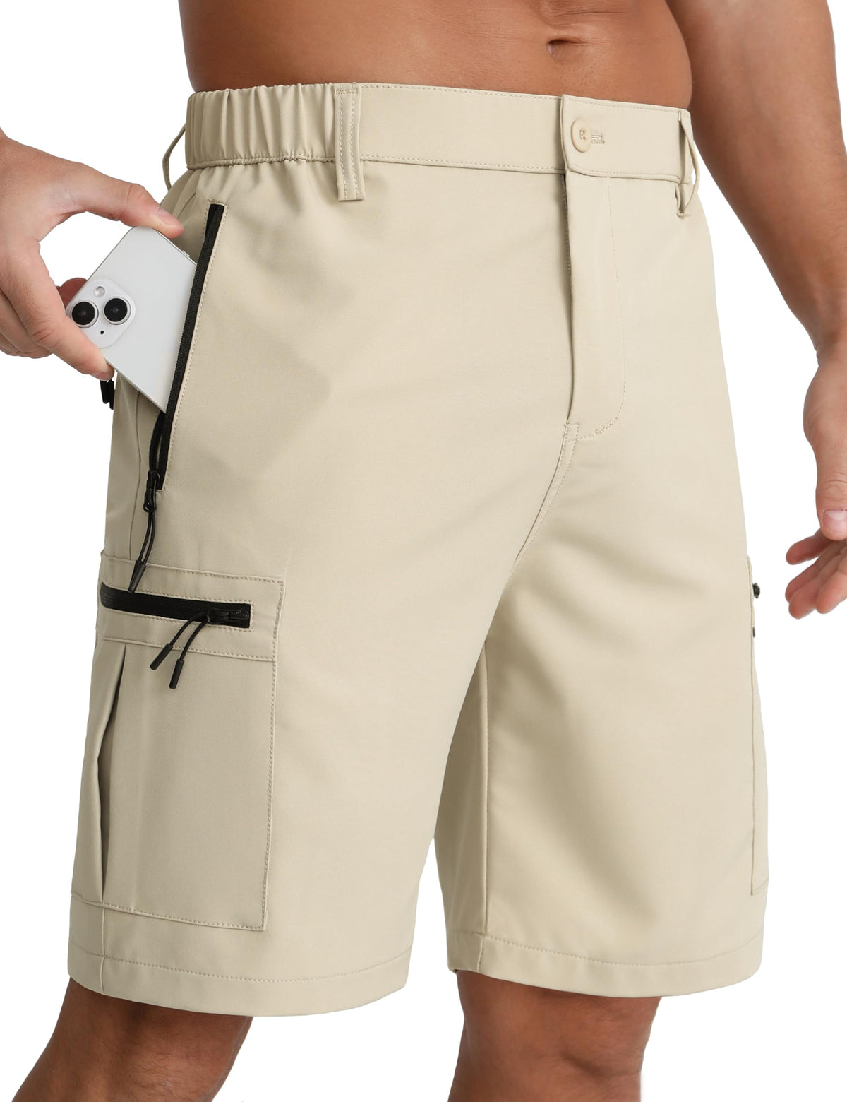 APTRO Mens Cargo Hiking Shorts Outdoor Lightweight Golf Casual Shorts for Men with 5 Zipper Pockets