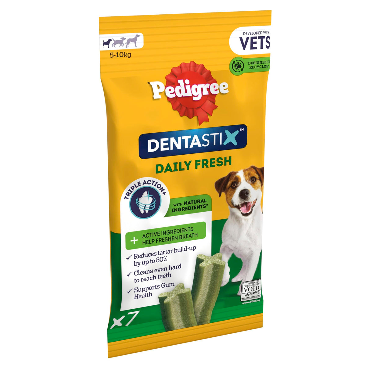 Pedigree DentaStix, Functional Snacks, Daily Dental Chews for Small Dogs (5 -10 kg), Megapack of 16 x 7 (112 Sticks)