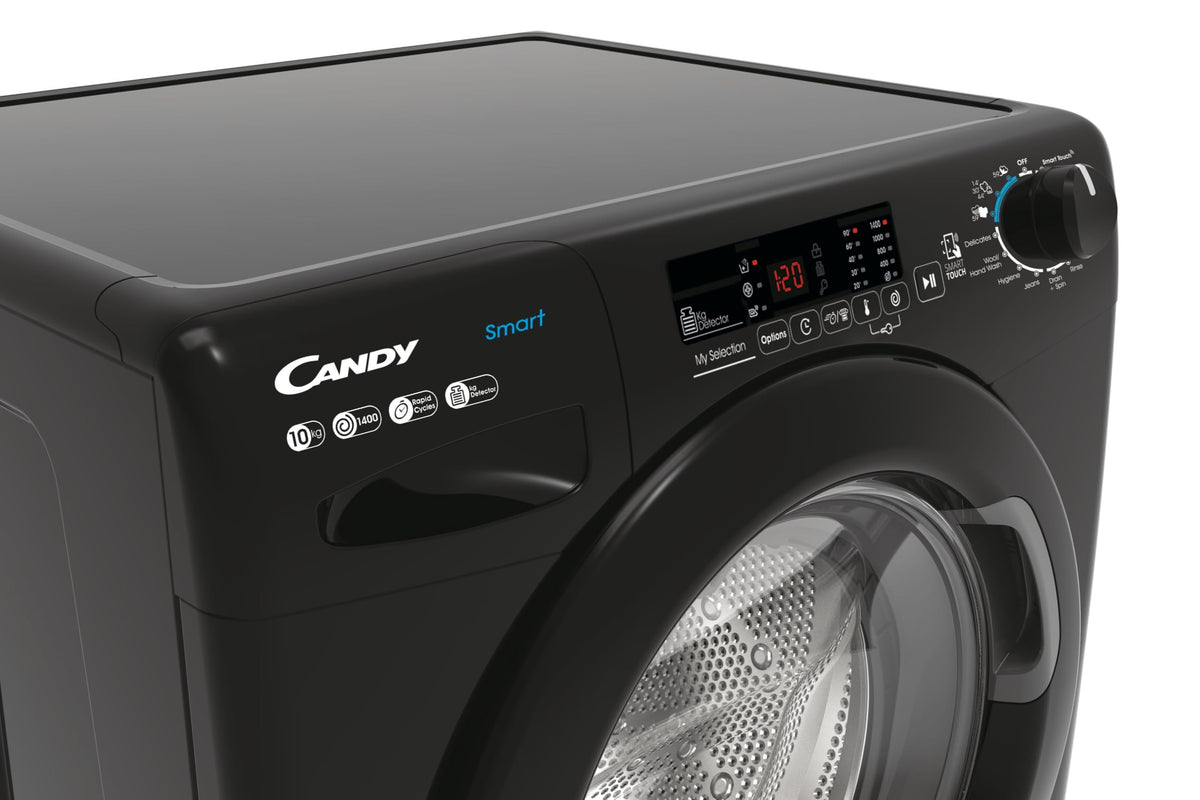 Candy Smart CS 14102DWBB4/80 10kg Washing Machine, B Rated, Black