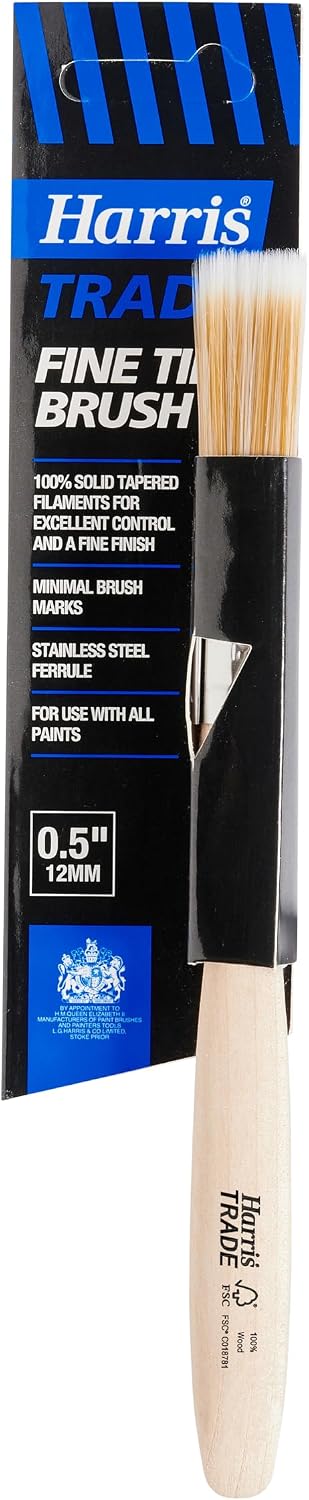 Harris Trade Fine Tip Emulsion & Gloss Paint Brush 0.5"