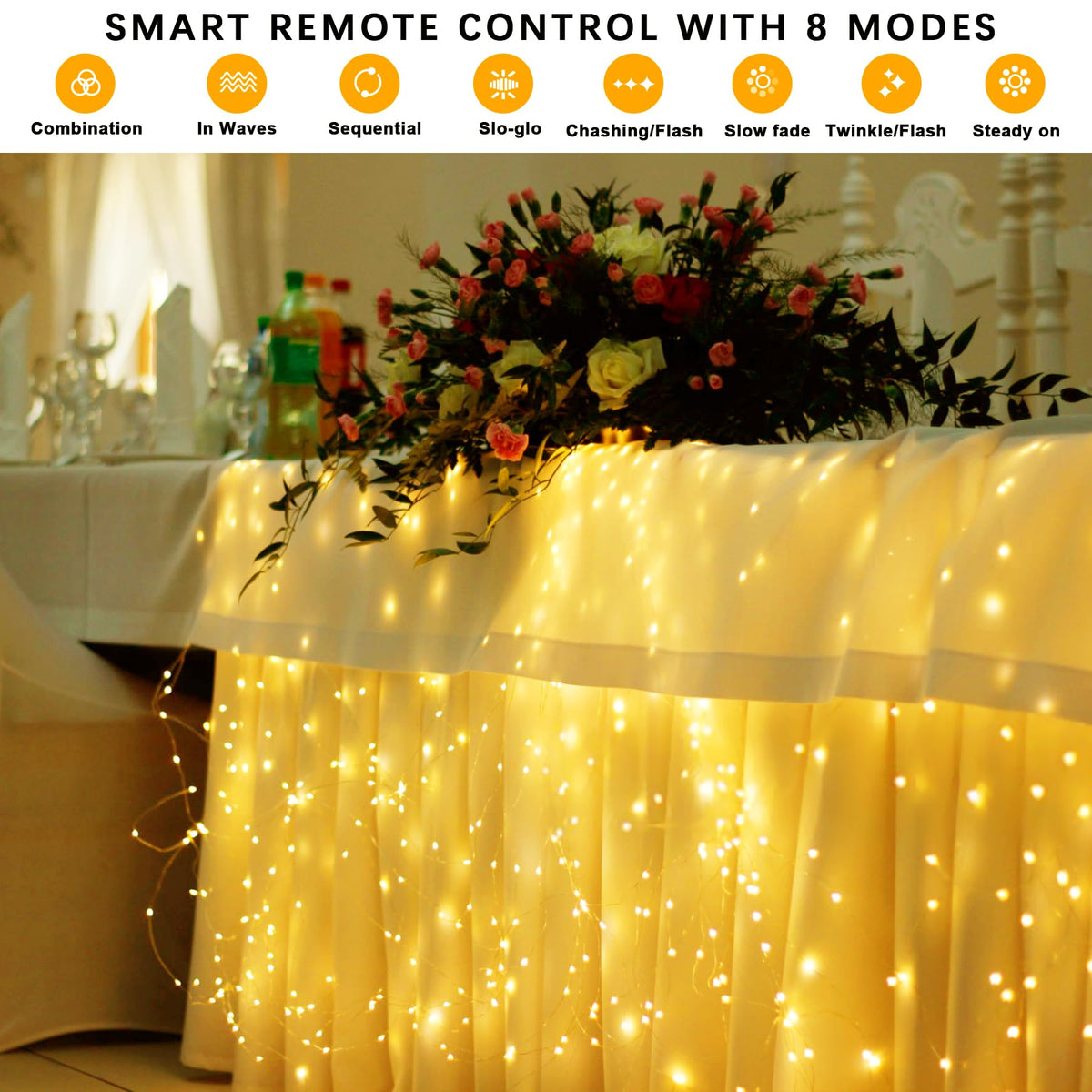 60LED 6m Fairy Lights Battery Operated, Battery Powered String Light Indoor